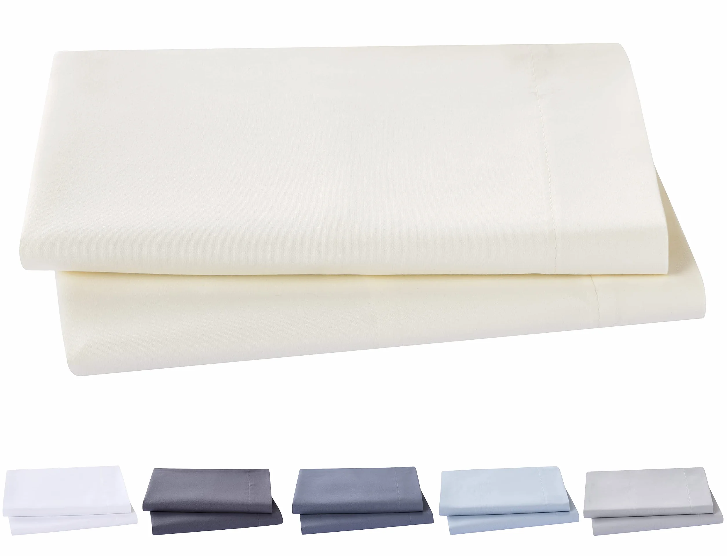 Todocama Zestaw 2 poszewek na poduszki, bardzo miękka, hipoalergiczna mikrofibra, zestaw 2-150 x 40 cm beżowy