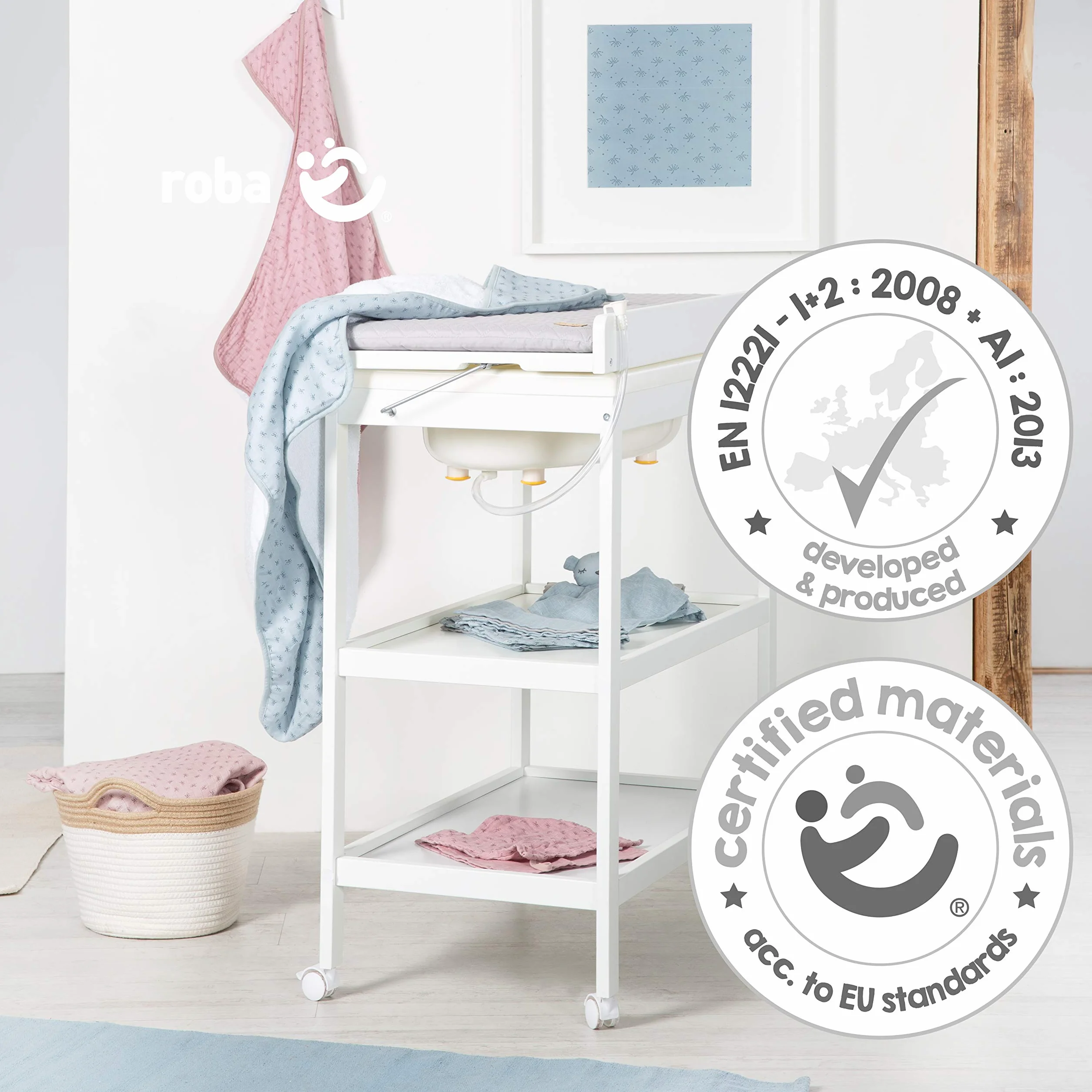 Roba 212061WEV230 Stół do Przewijania, Biały, Do 11 kg