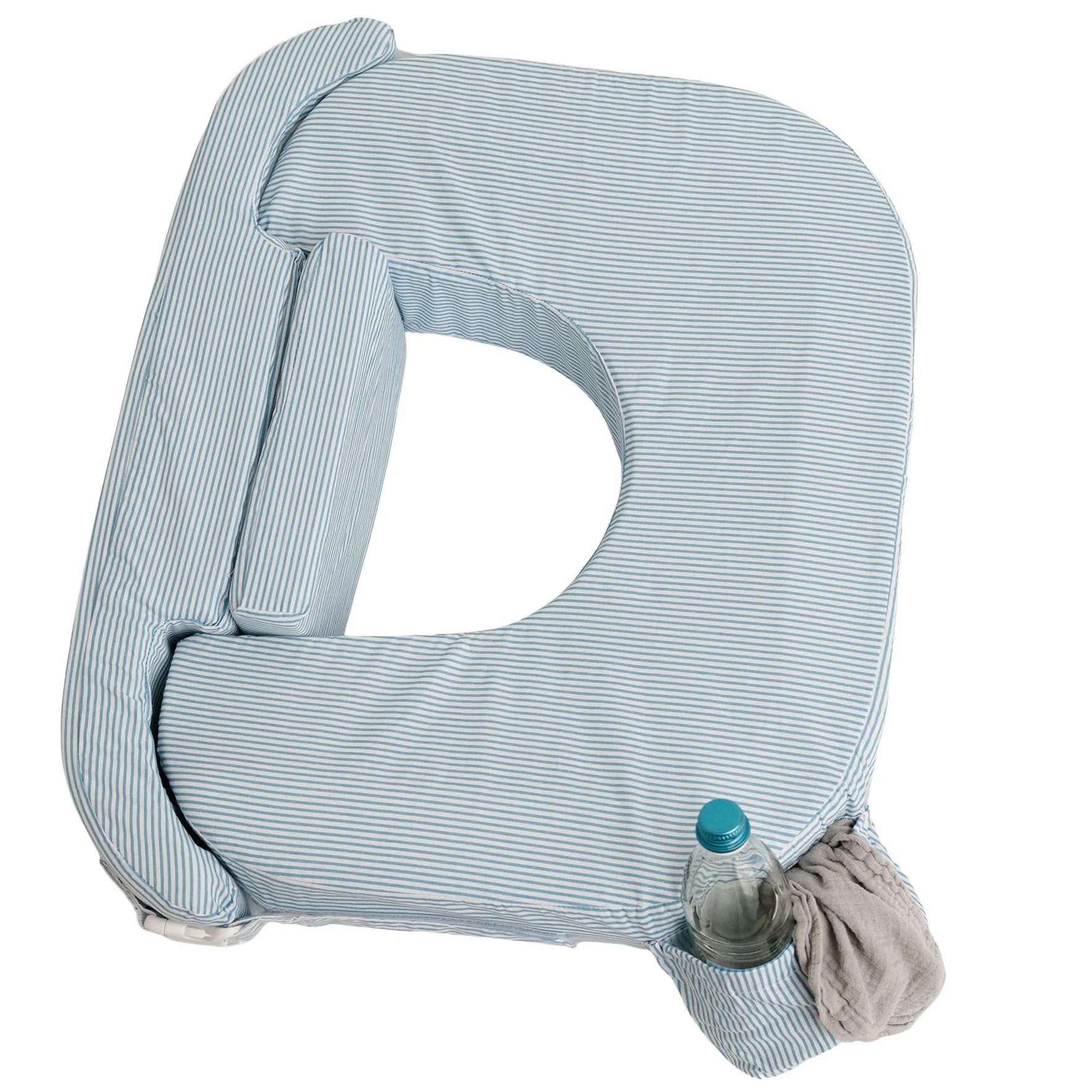 MY BREST FRIEND 0027 Zwilling Plus poduszka do pielęgnacji karmienia piersią, niebiesko-białe paski, niebieska, 1 sztuka (1 opakowanie)