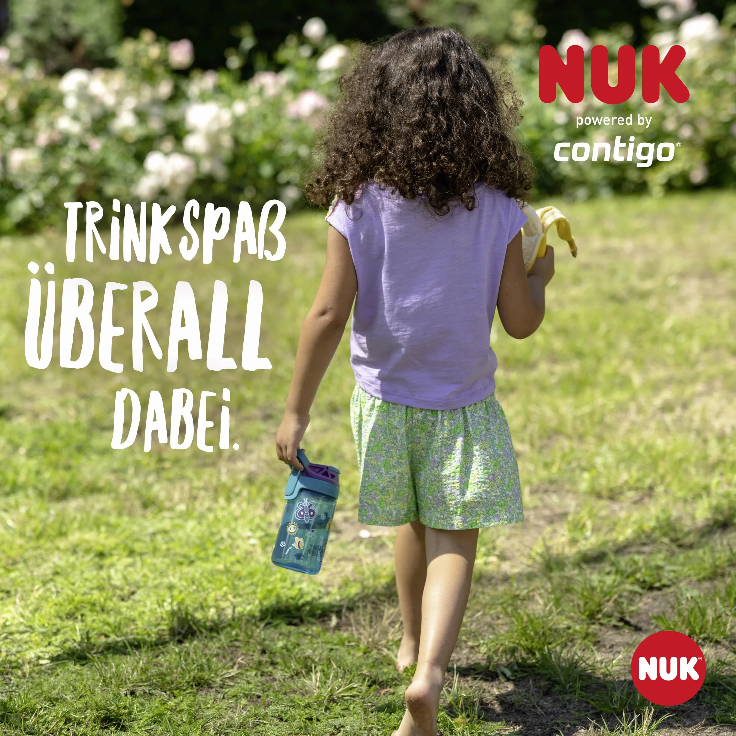 NUK By Contigo Easy Straw Cup butelka do picia ze słomką dla dzieci (od 4 lat) | wyprodukowana z wytrzymałego tritanu | nie zawiera BPA | nadaje się do mycia w zmywarce | 420 ml | dinozaur