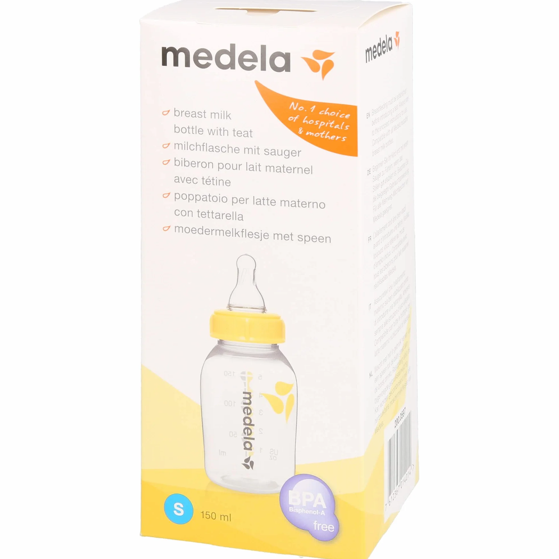 Medela Slow Flow odkurzacz do mleka bez BPA, z butelką 150 ml, wspomaga naturalne wchłanianie dziecka – z butelką odporną na zamrażanie i lodówkę