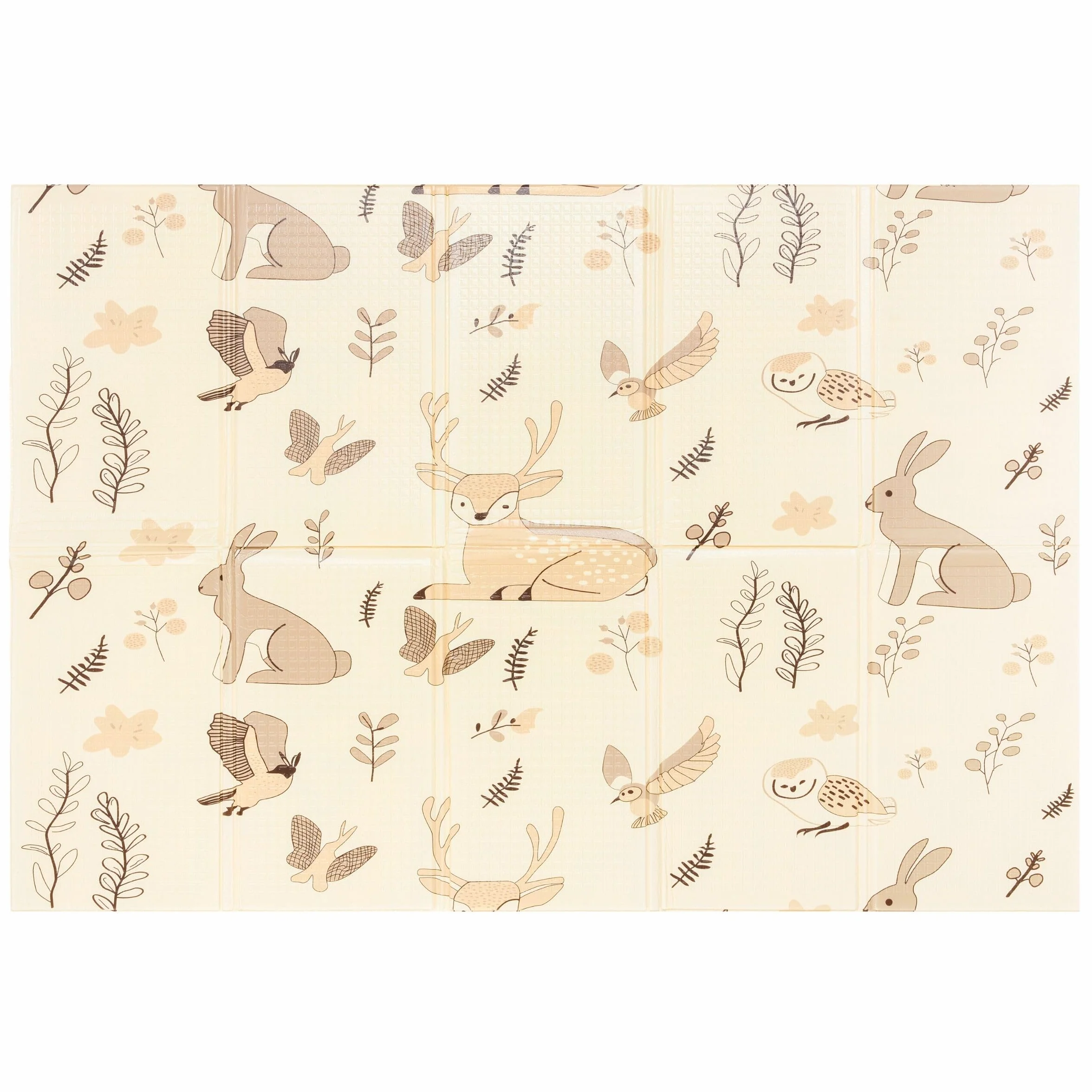 Mamabrum Mata Piankowa dla Dzieci Niemowląt do Nauki Raczkowania, Dwustronna Mata Składana Duża 180 x 120 x 1 cm, Mata do Pokoju Dziecięcego, Pianka XPE dla Niemowlaka (Magiczny Las/Jesienne Ulice)