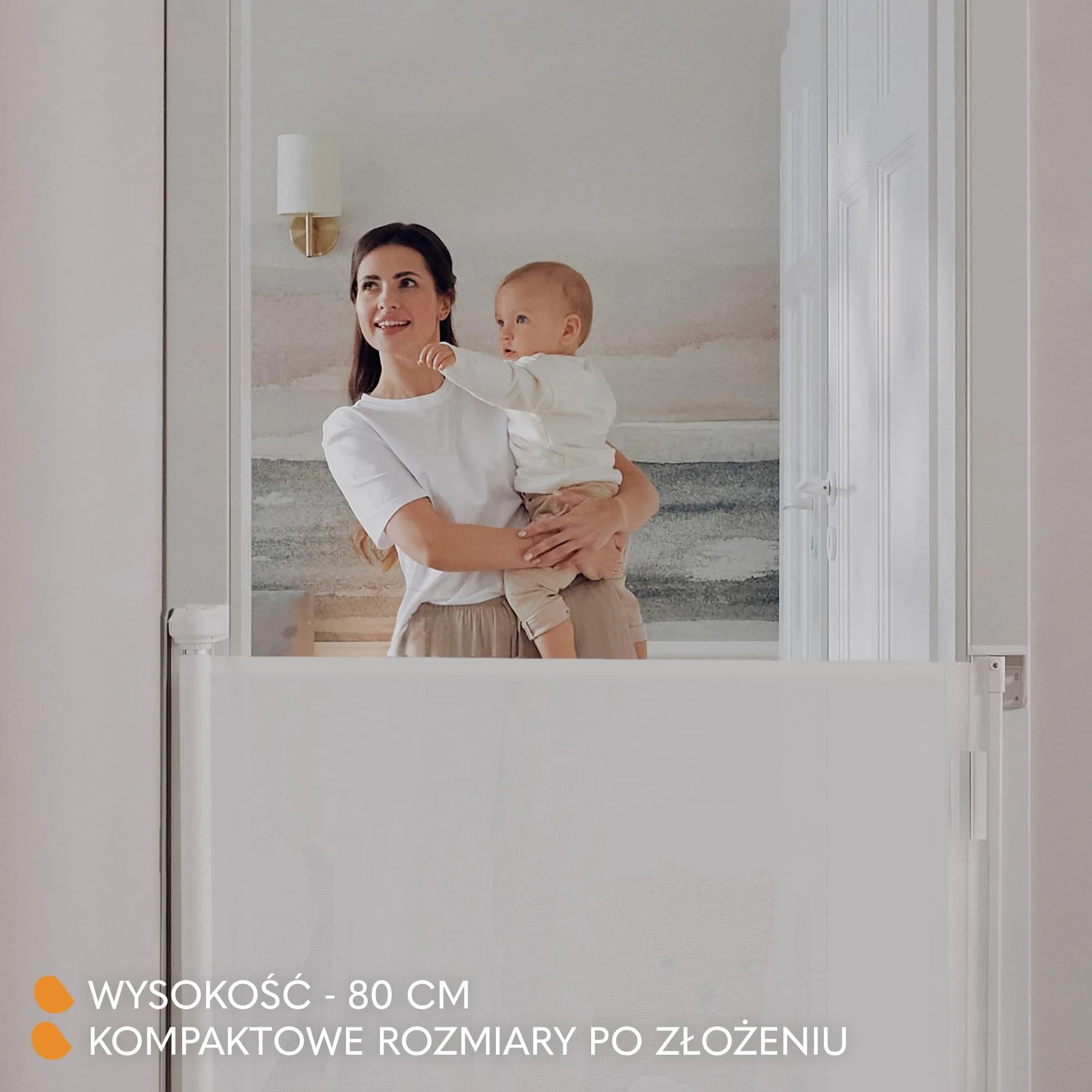 LIONELO THEA Regulowana Rozwijana Bramka Ochronna do Montażu do Drzwi, na Schodach w Korytarzu, Otwór do 140 cm, Barierka Roleta Zabezpieczająca dla Dzieci, 3 Zestawy Montażowe (Czarny)