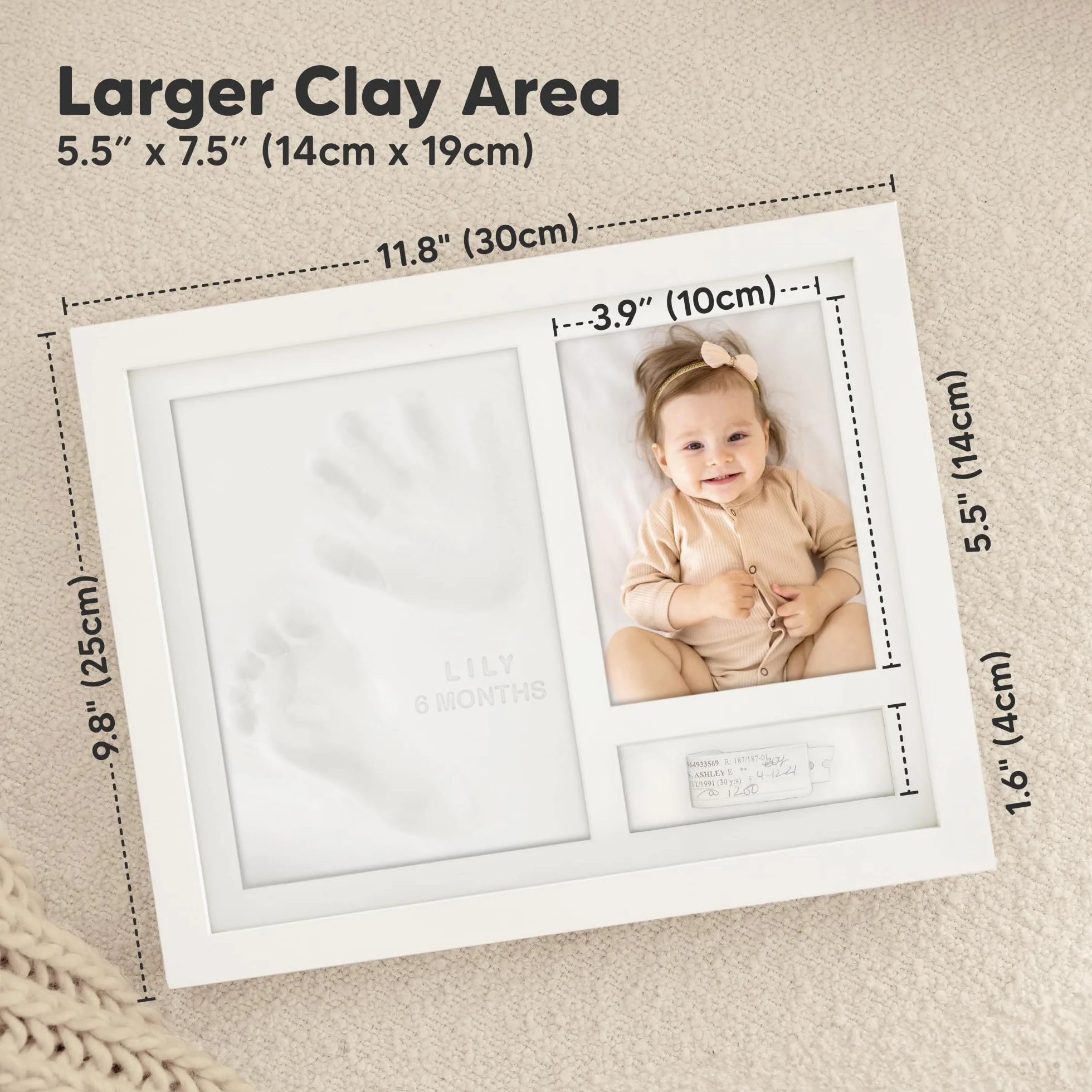 NOEL Baby Handprint Keepsake Frame Set