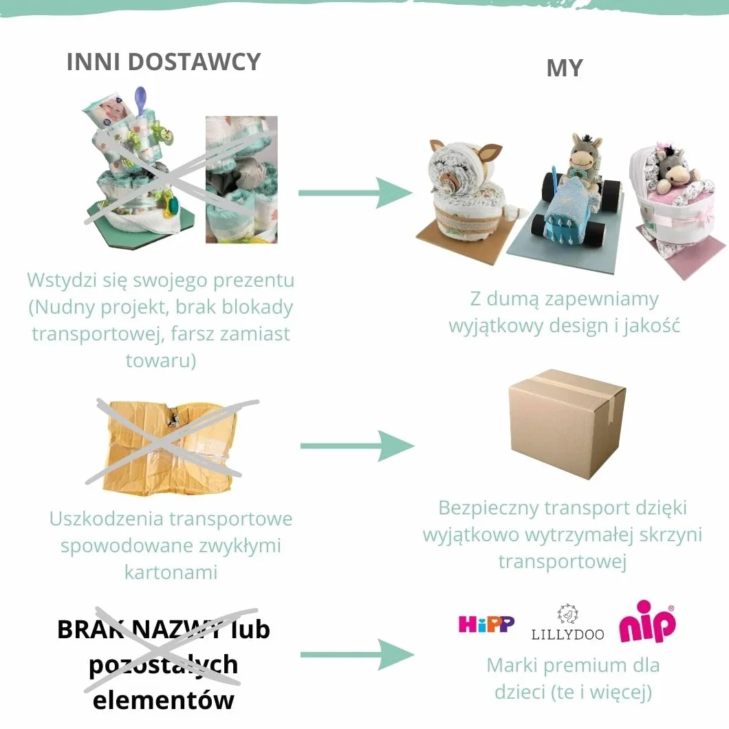 myBambini ® wózek dziecięcy z przytulanką - przytulanka - prezent na narodziny - baby shower - baby - baby shower - puller party (różowy)
