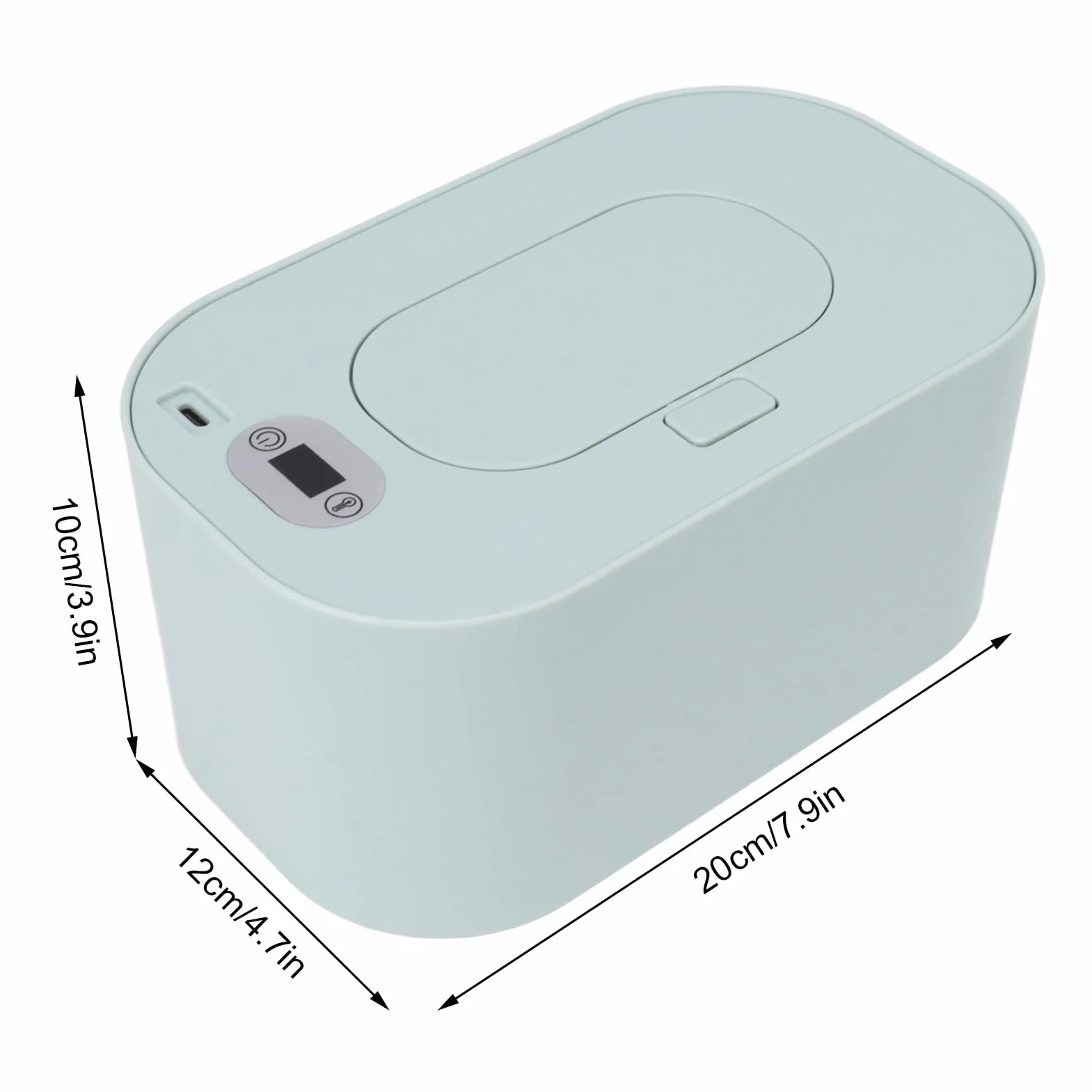 Podgrzewacz do Pieluch dla Niemowląt i Chusteczki Nawilżane Dozownik, Podstawowe Chusteczki dla Niemowląt Termostat Podgrzewacz z USB Domowy Samochód Chusteczki Nawilżane dla (Zielony)