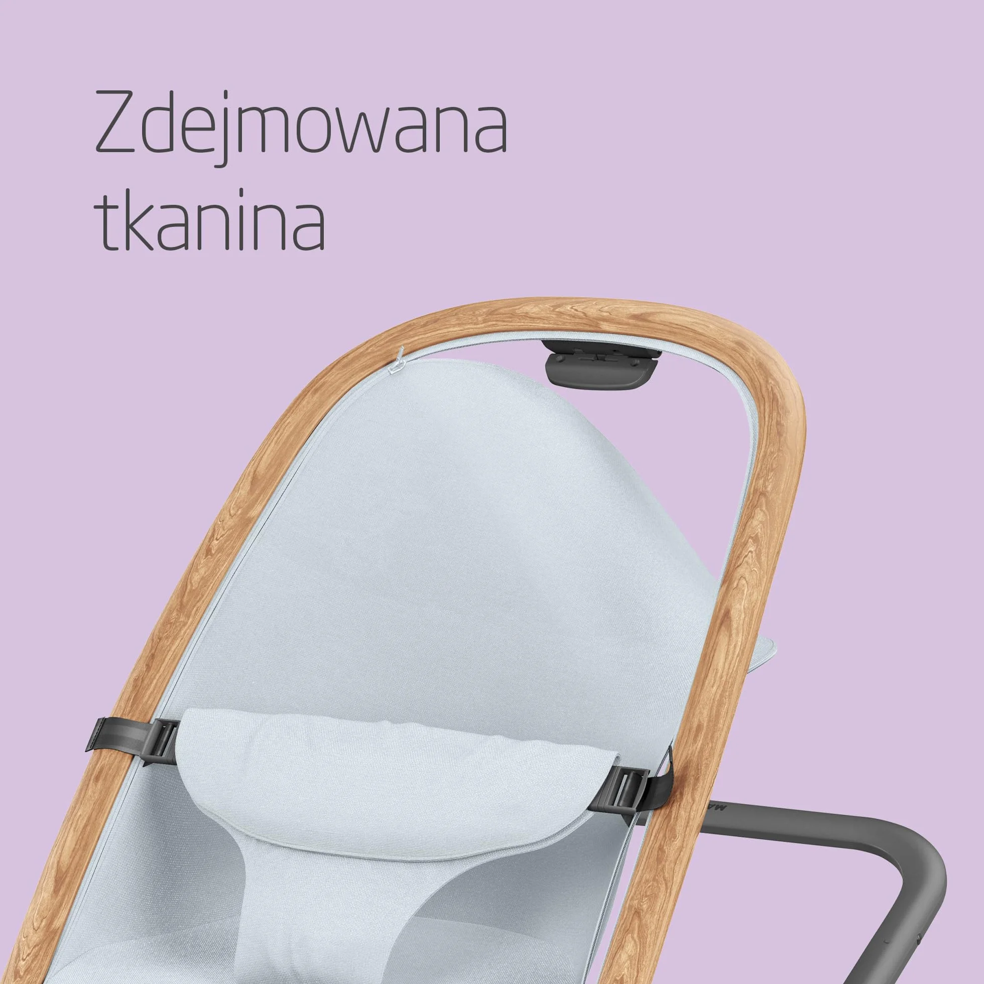 Maxi-Cosi Leżaczek Kori 2 w 1, lekki bujaczek z przytulną wkładką dla niemowląt, 0–9 kg, Essential Grey