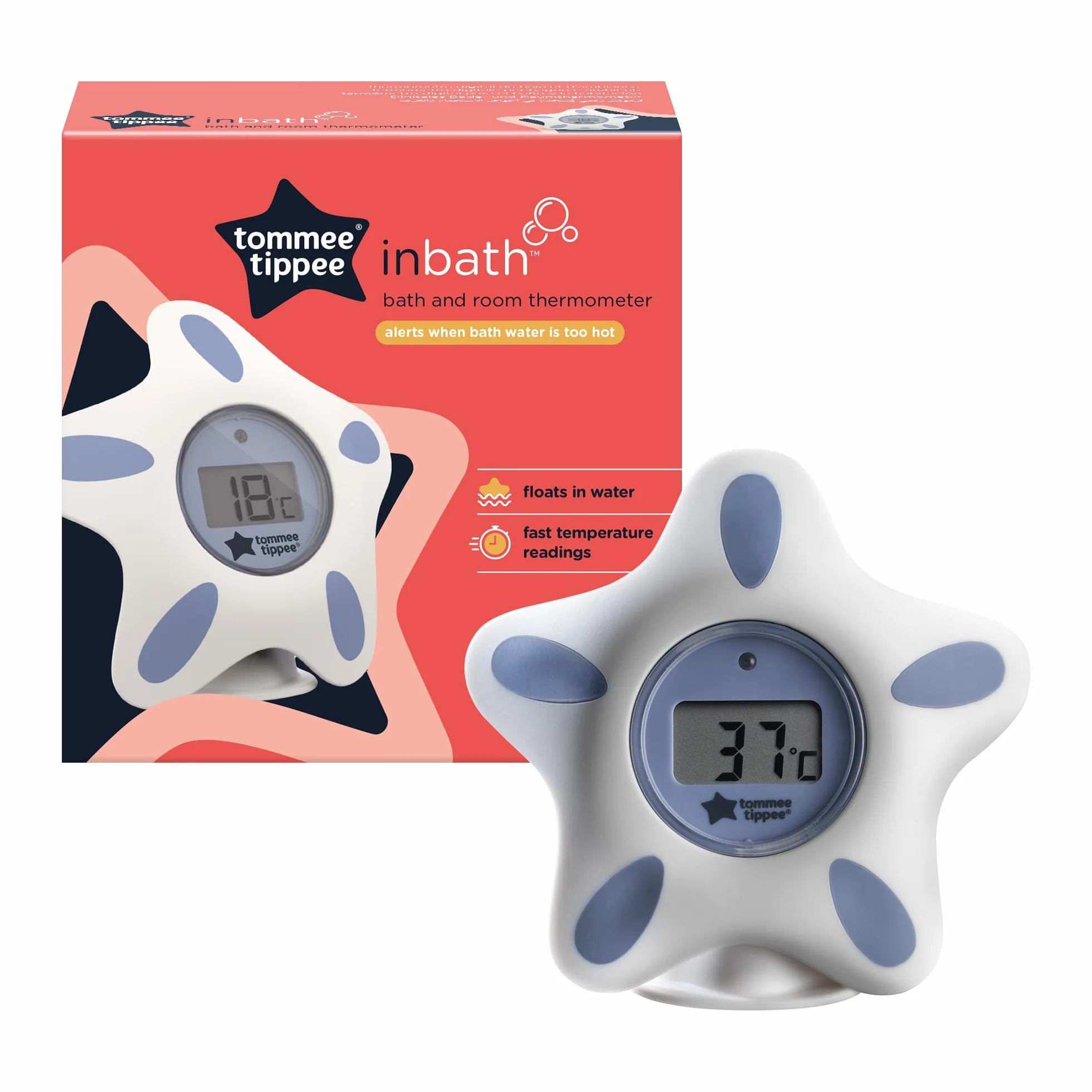 Tommee Tippee Closer to Nature Bath and Room Thermometer, White