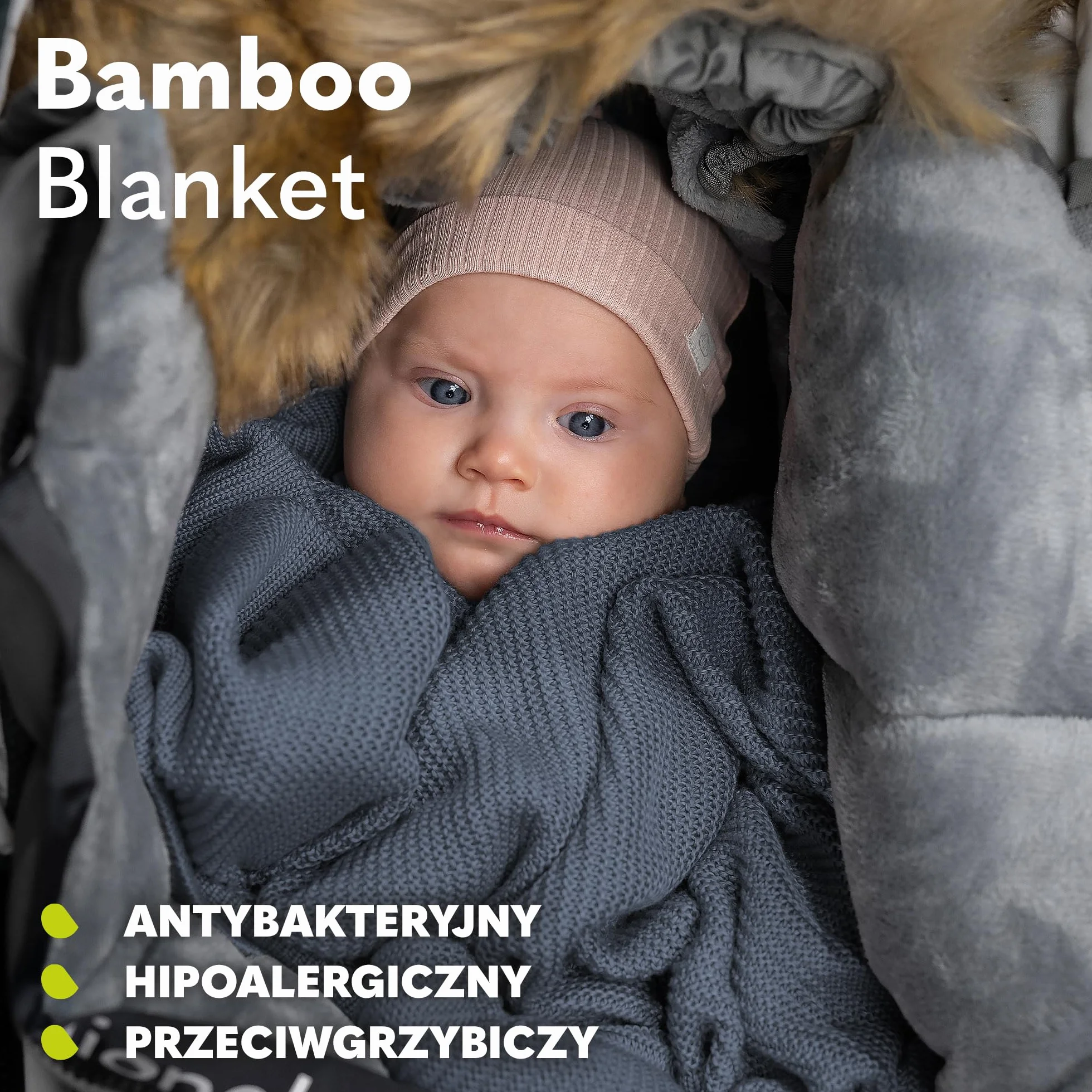 LIONELO Bambusowy Koc dla Niemowląt, Lekki Kocyk Dziecięcy od 1 dnia życia, 100% Bawełna Bambusowa, Miękki, Antybakteryjny, Hipoalergiczny, 100 x 75 cm, Prezent dla Dziecka (Beżowy)