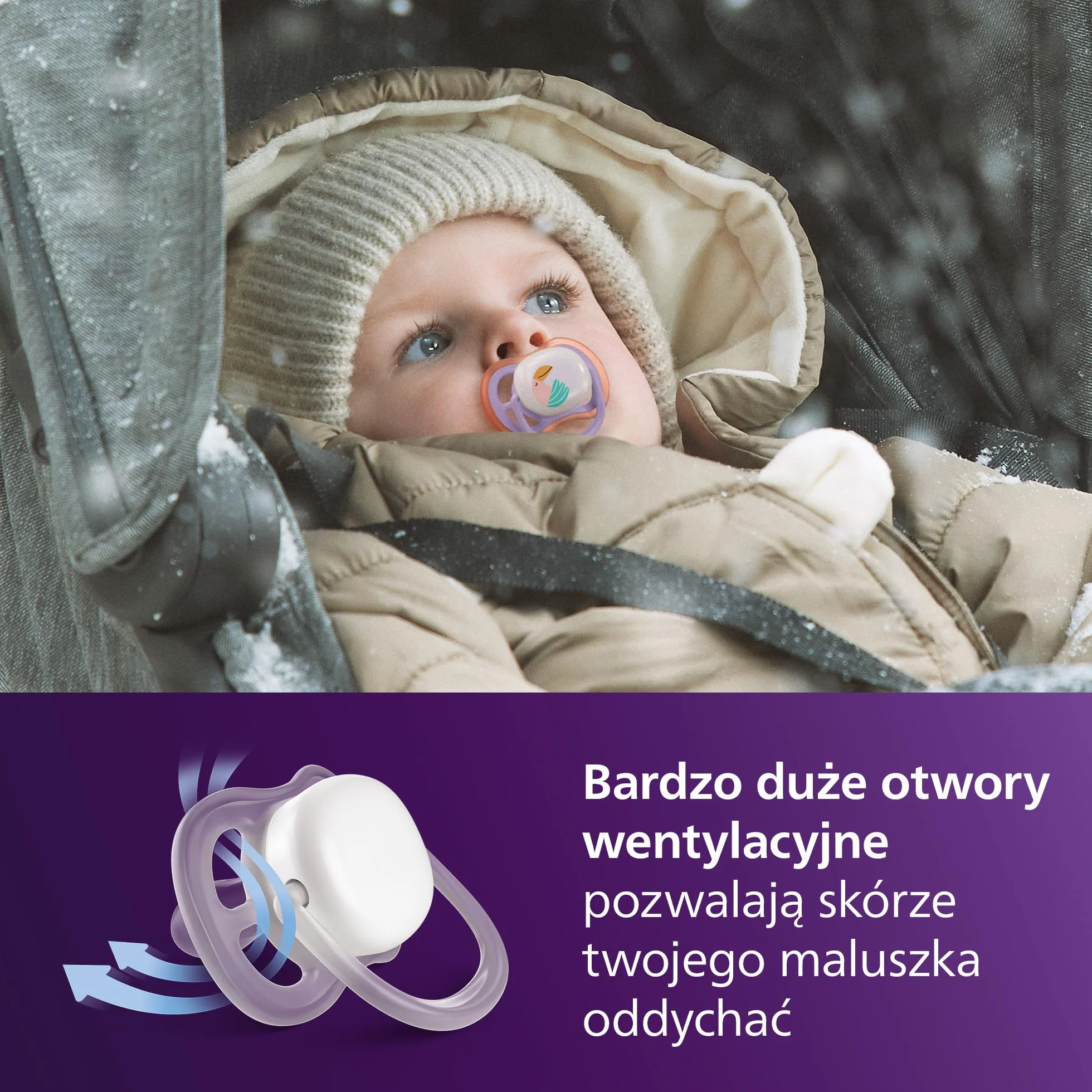 Philips Avent Ultra Air Nighttime Smoczki — ortodontyczny smoczek dla dzieci w wieku ponad 18 miesięcy, świecący w ciemności, wyjątkowo sztywna symetryczna silikonowa końcówka, 2 sztuki, SCF376/33