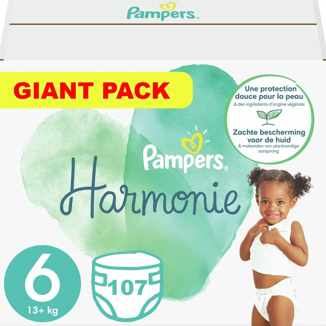 PAMPERS HARMONIA ROZMIAR 6 107 warstw (13-18 KG)