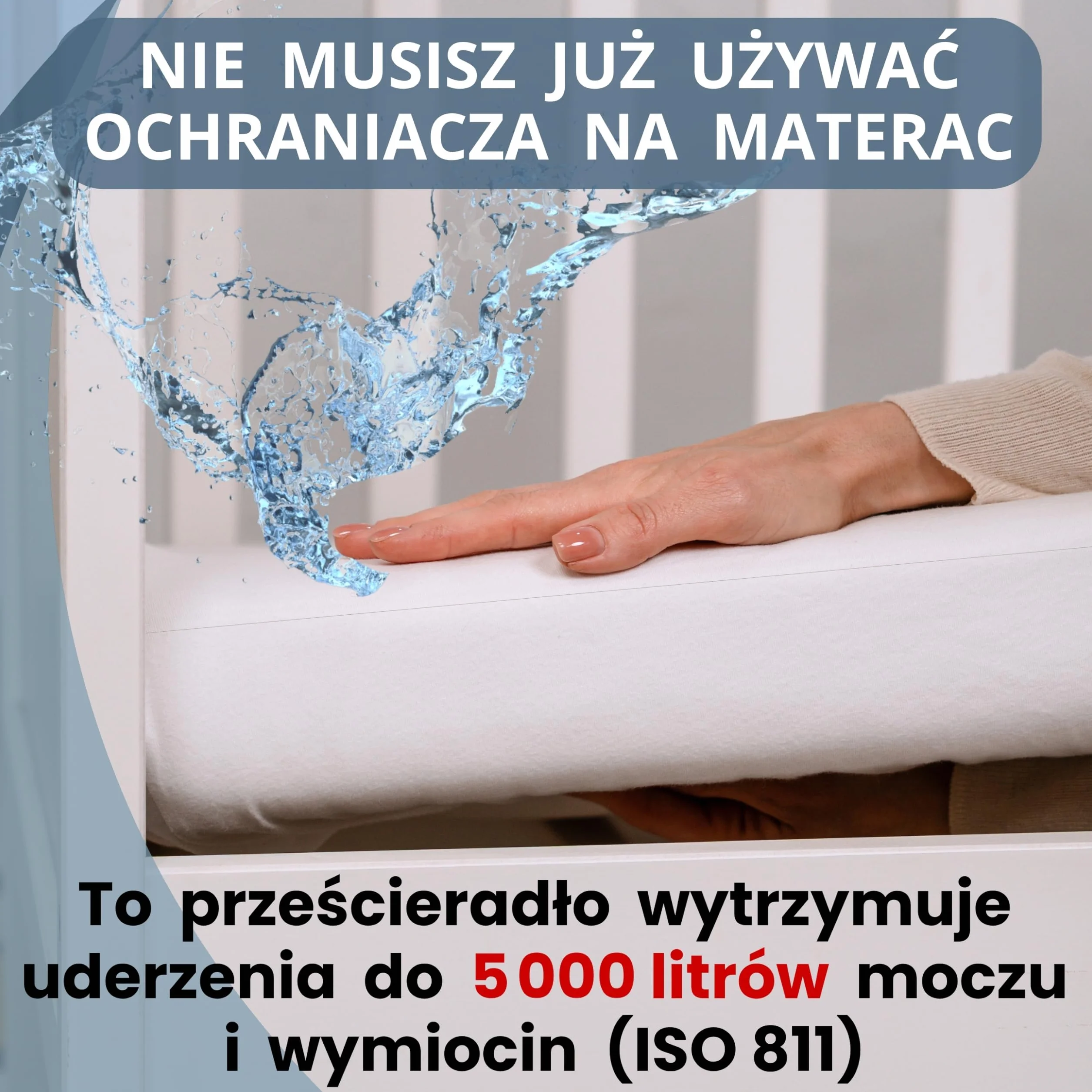 BISOO 80x160 cm - 2w1 Prześcieradło z Gumką + Ochraniacz na Materac - Wodoodporne Prześcieradeło z Gumką - Wykonane w 100% z Bawełny Certyfikowanej Oeko-Tex Standard 100 (Szary)