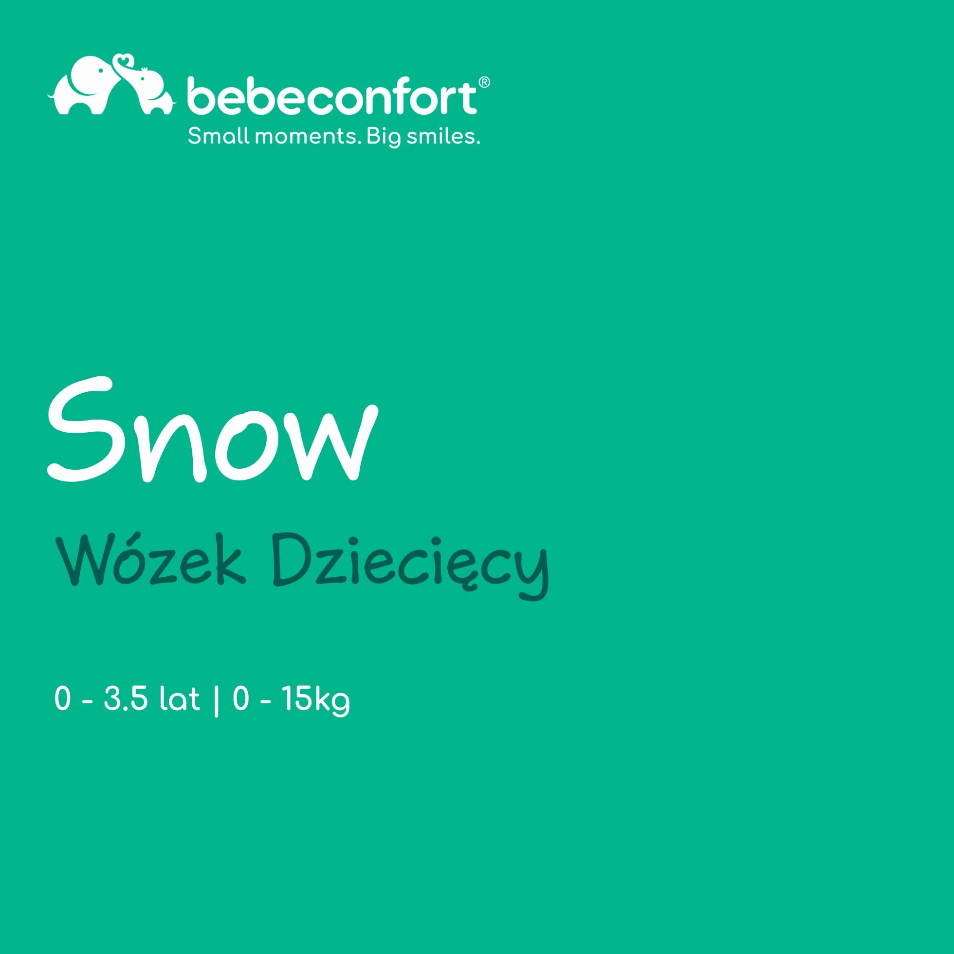 Bebeconfort Snow, Wózek Dziecięcy, 0 Miesięcy - 3,5 Roku, 0-15 Kg, Wózek Spacerowy, Lekki i Składany, Mineral Graphite