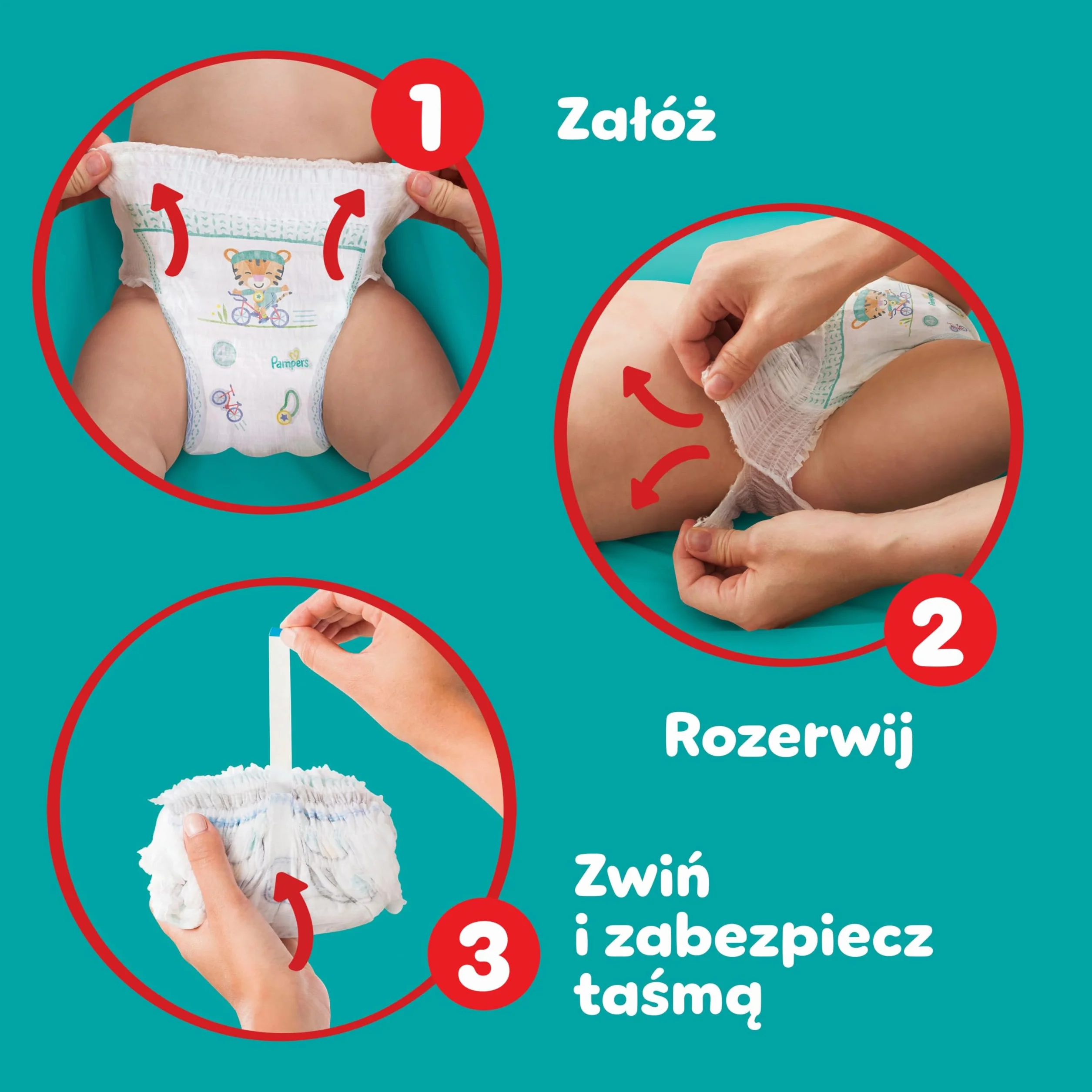 Pieluchomajtki Pampers Active Baby, rozmiar 3, pieluszki 204, 6kg-11kg