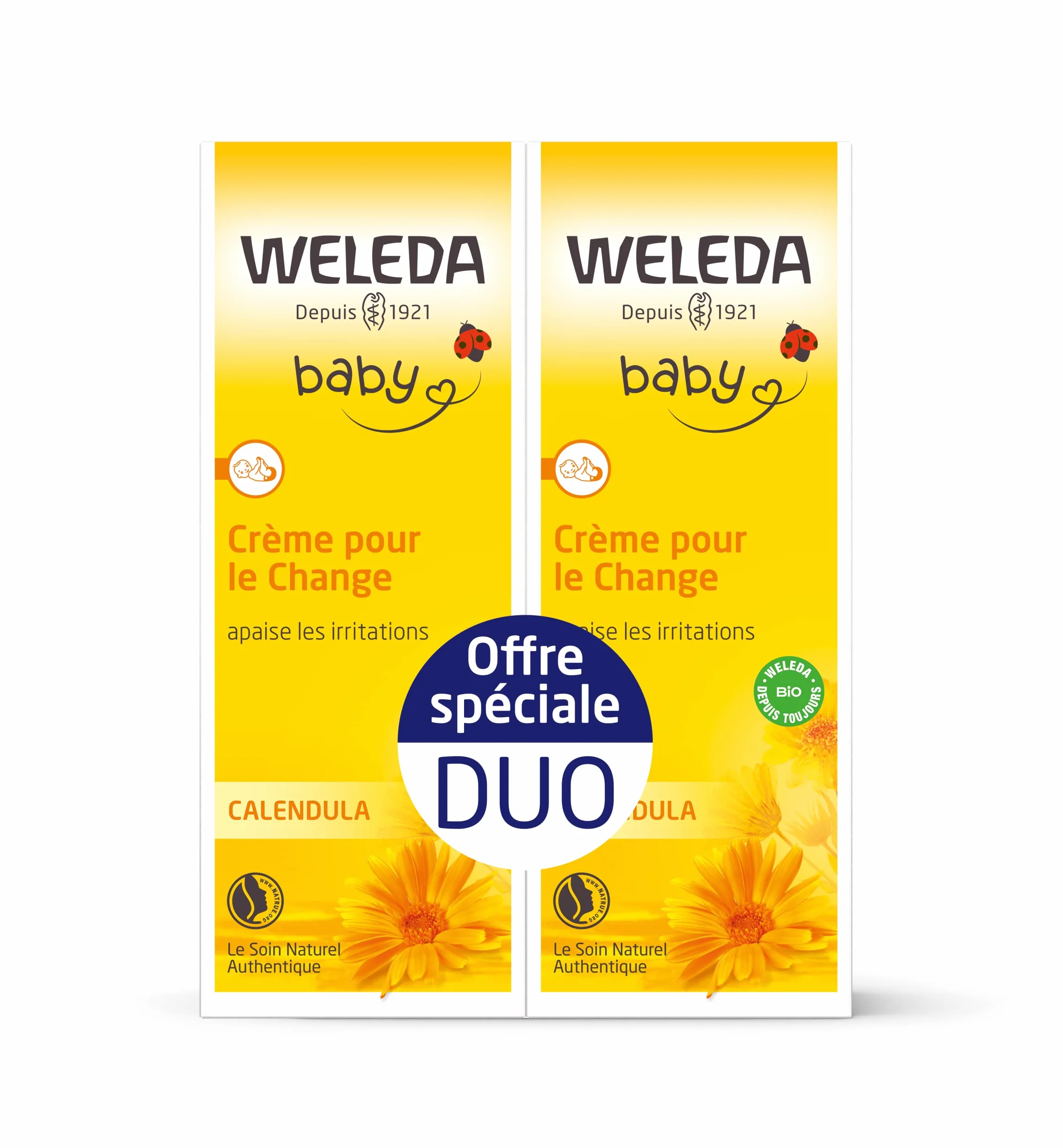 Weleda Baby Calendula krem do wymiany pieluch 2 x 75 ml