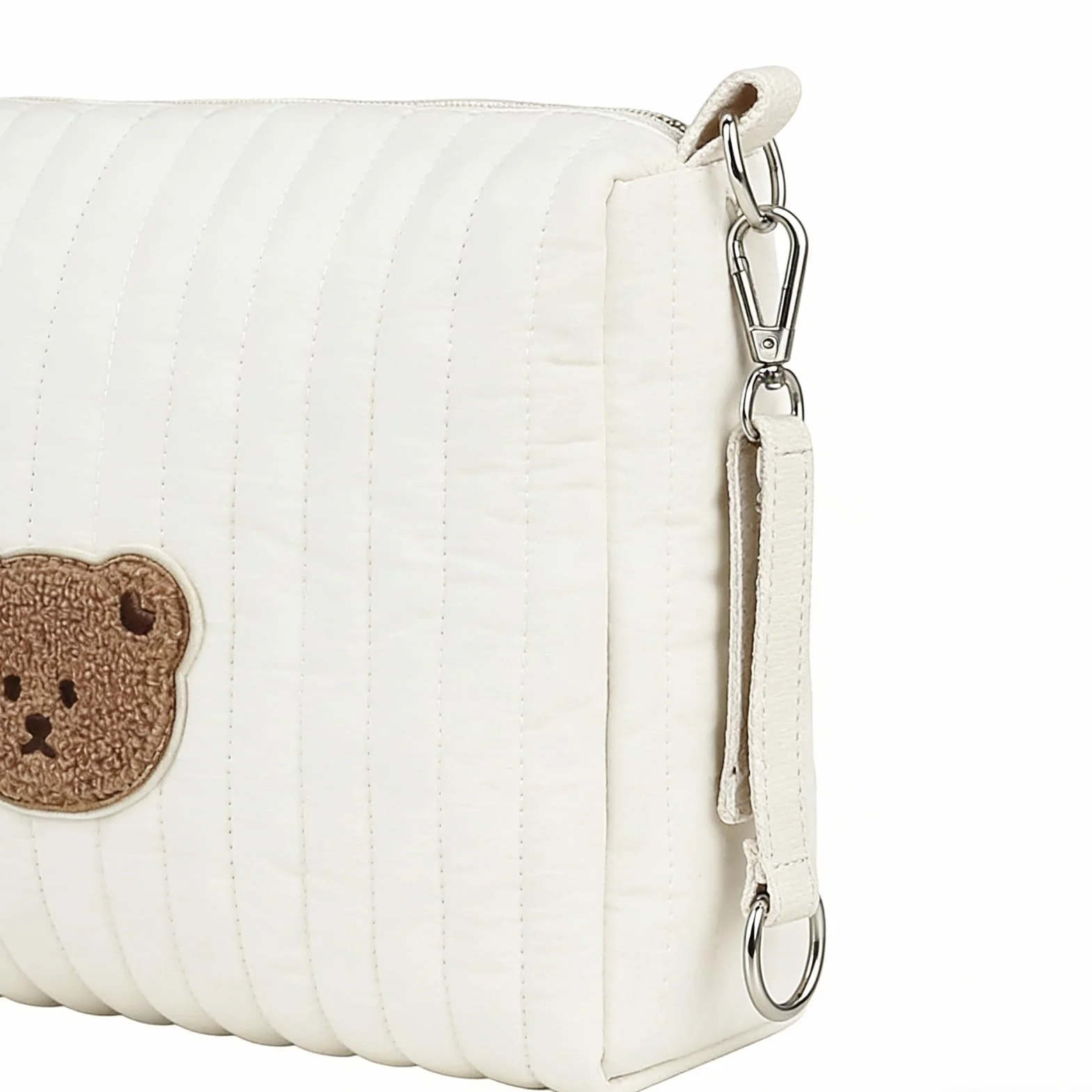 Diaper Bag Organizer | Bear Design Foldable Pouch | Packing Cubes for Diaper Bag for Bottle Socks Kids Mom Dad, Travel Maternity Hospital Packing, Storage, Portable Nursery Organizer,