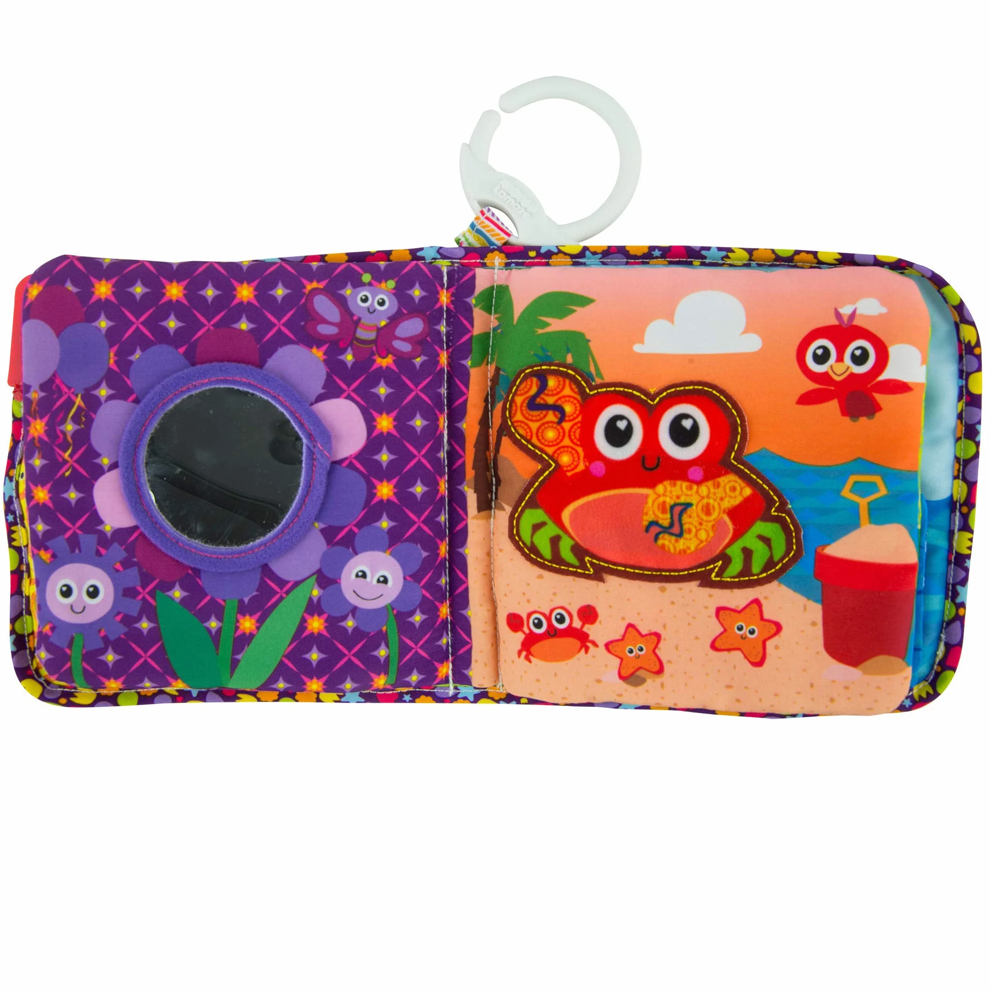 LAMAZE JNS_483445 L27186 Książka przyjaciół miękki wózek dziecięcy, kolorowy, 1 szt. (opakowanie 1), wielokolorowy