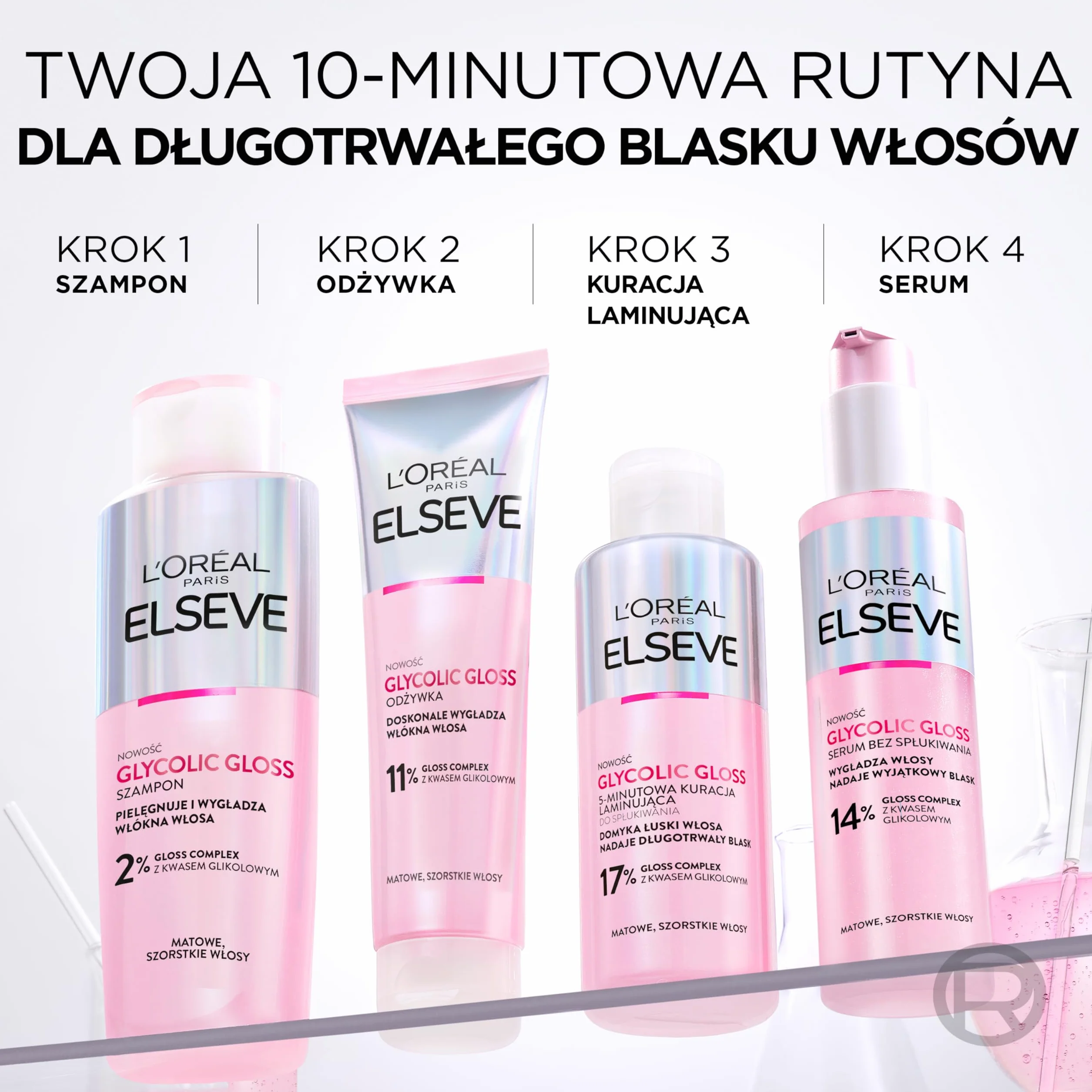 Elseve Glycolic Gloss Szampon do włosów szorstkich i matowych 200Ml