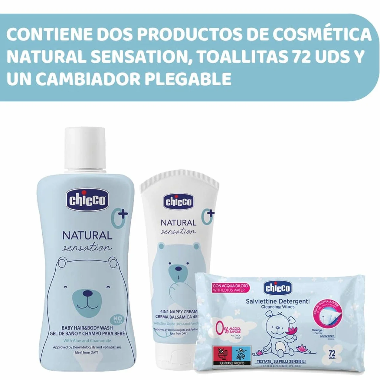 Chicco Torba Plecak na przewijanie, Plecak Mama Wielofunkcyjny, Z Potrzebne do zmiany, Rozwiązanie do podróży, przewijak noworodka, Higiena Poza Domem, Natural Sensation i Chusteczki