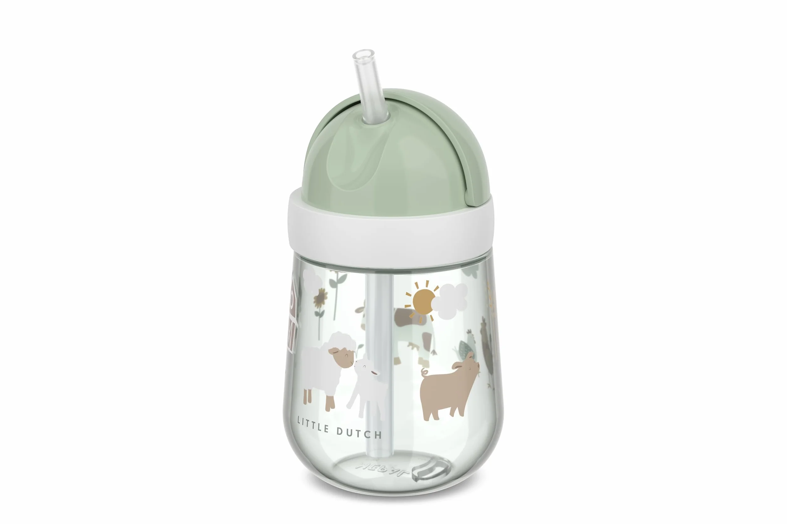 Mepal Kubek Ze Słomką Mio, Kubek dla Maluchów od 9 Miesięcy, Szczelna Butelka do Picia dla Małych Dzieci, Nadaje Się do Mycia w Zmywarce, Nie Zawiera Bpa, 300 Ml, Mała Farma