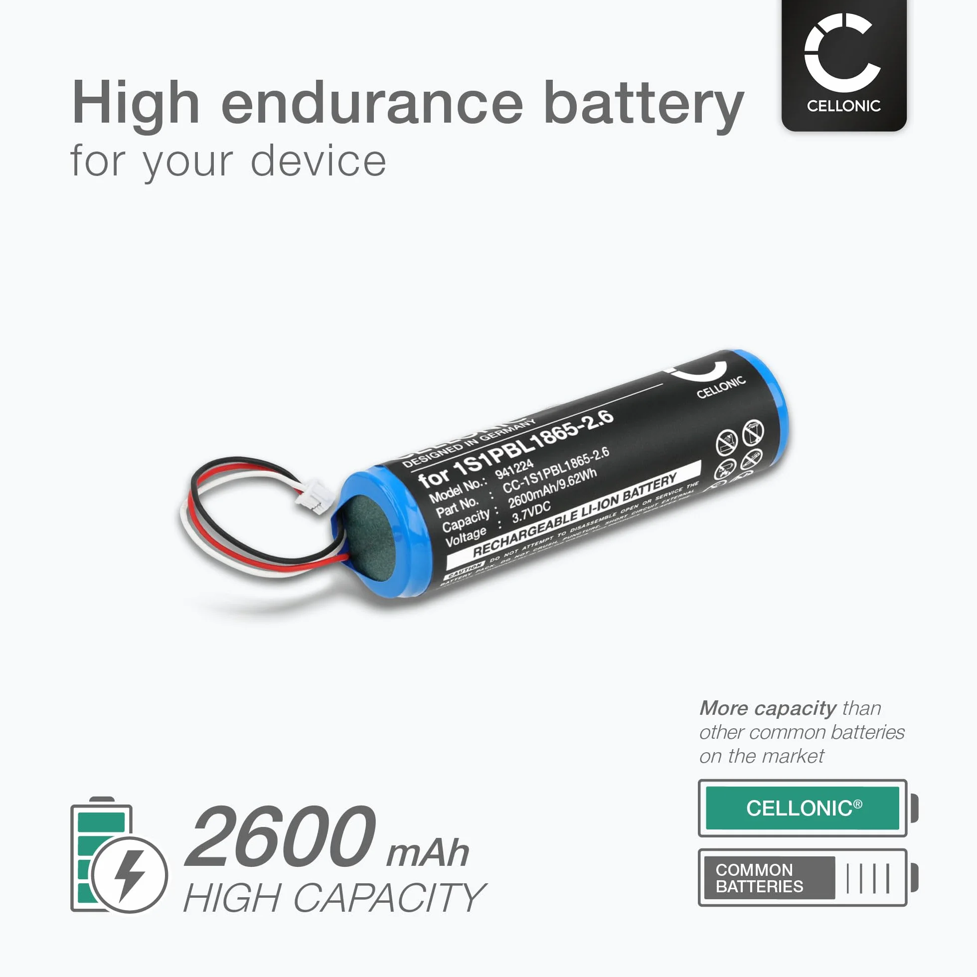 CELLONIC, Bateria do niani kompatybilna z Philips Avent SCD833, Avent SCD835, Avent SCD831 (2600mAh)