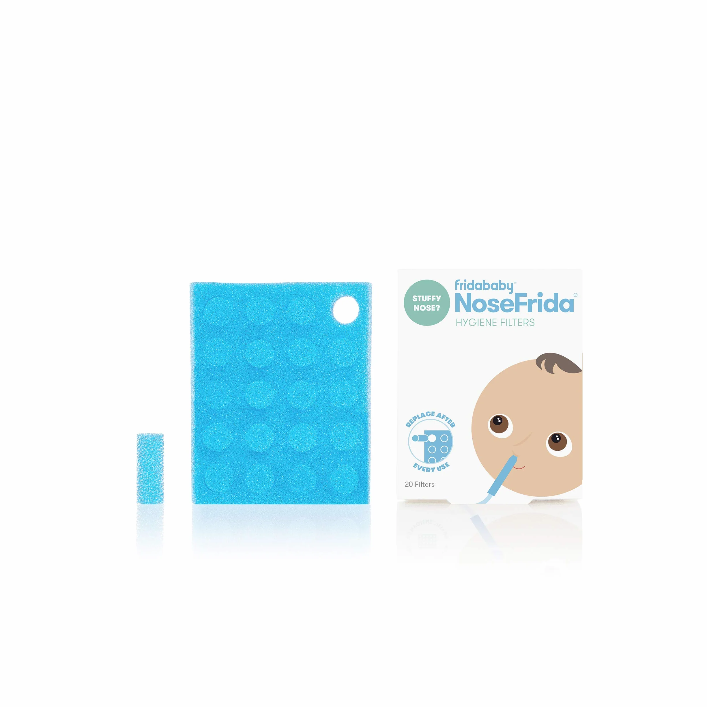 Frida Baby NoseFrida wkłady filtrujące | filtry higieniczne do nosaFrida The Snotsucker, aspirator do nosa dla niemowląt, 20 sztuk