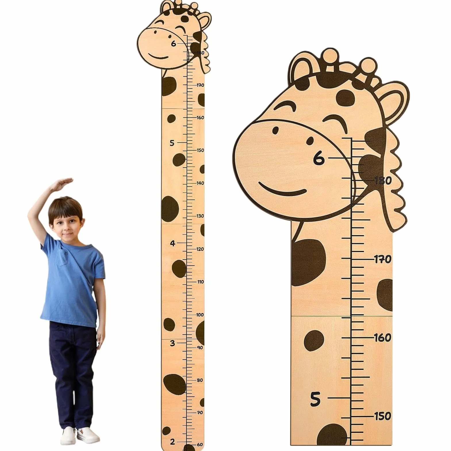 Generico PVC Growth Chart, Wall Mounted Ruler, Animal Cartoon Growth Chart, Kids Height Measurement, PVC Height Measurement, Kids Wall Growth Chart, Child Height Tracker,