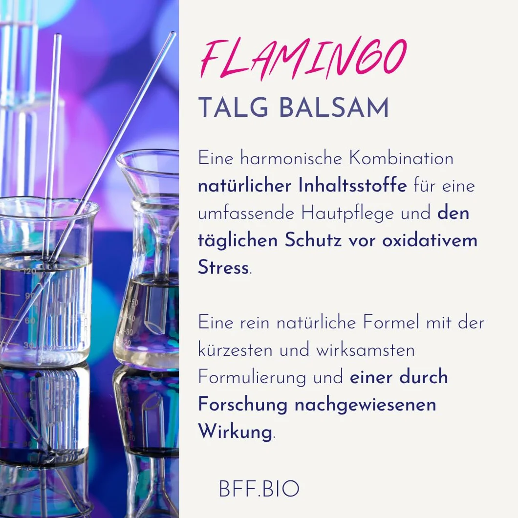 Flamingo Beef Tallow Balm - Balsam z łojem wołowym przeciw cyfrowemu starzeniu - Krem z astaksantyną i antyoksydantami - Ochrona przed niebieskim światłem - 60 ml