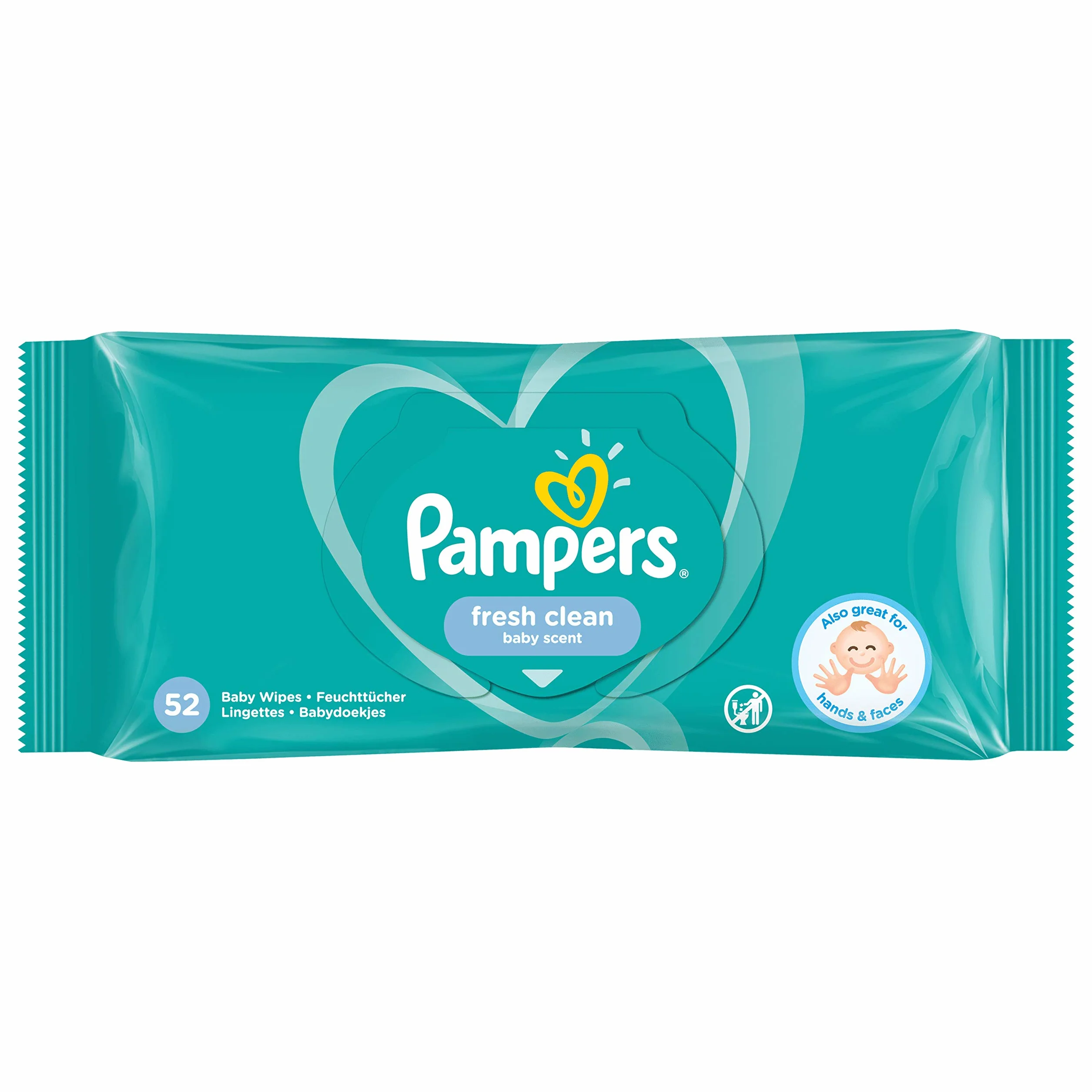 Pampers Fresh Clean Baby Chusteczki Nawilżane, 52 sztuki