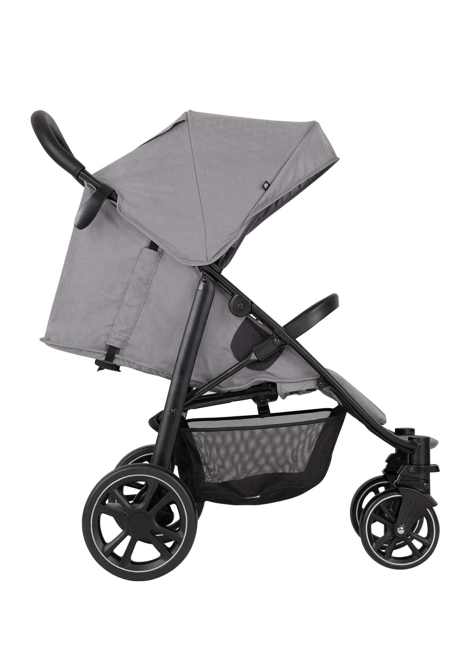 Graco EeZeFold samochód sportowy z inteligentnym mechanizmem składania, od urodzenia do ok. 3 lat (od 0 do 15 kg), w zestawie osłona przeciwdeszczowa, szary, steeple szary