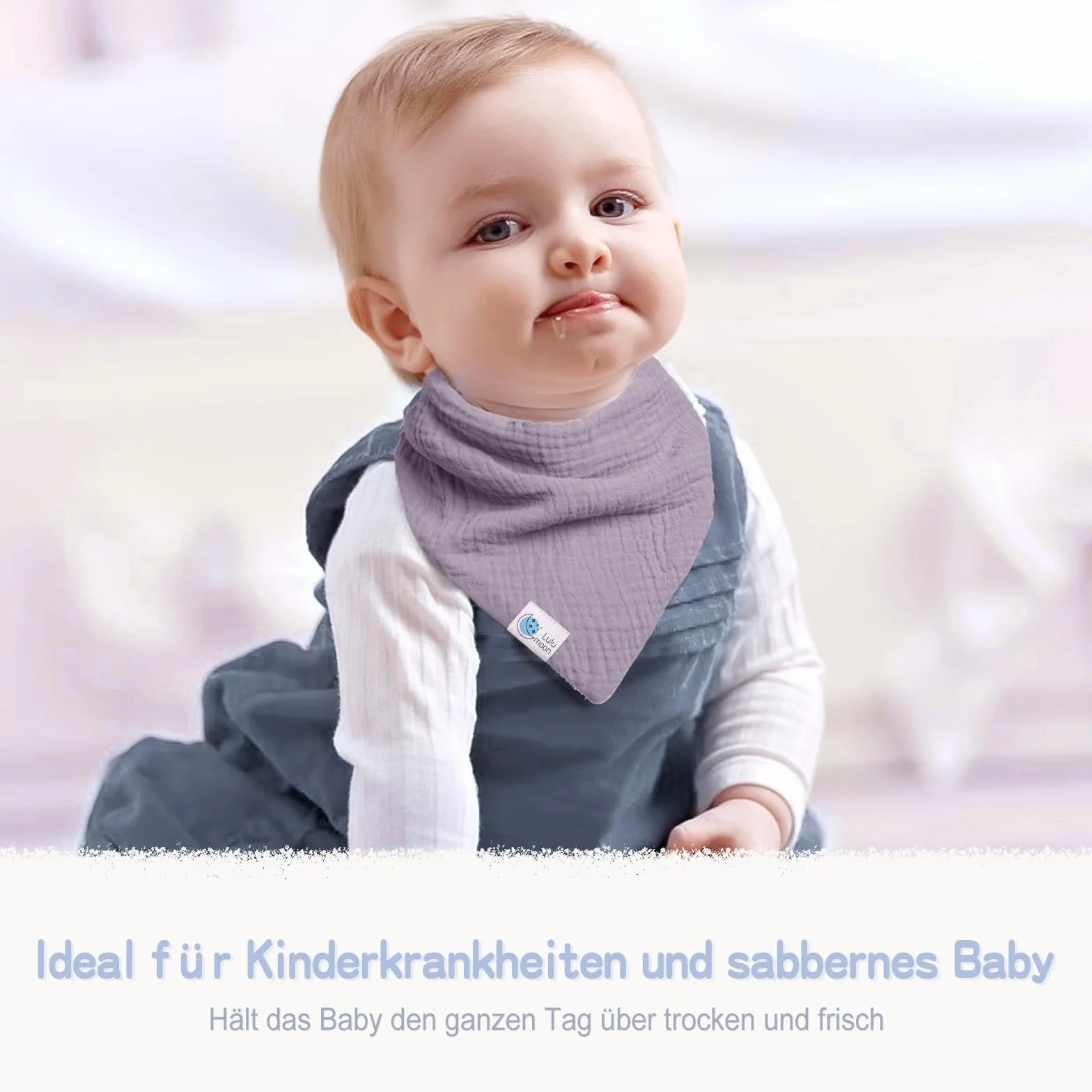 lulumoon śliniaczek dla niemowląt Uniseks - niemowlęta Lätzchen Baby (8 w zestawie)