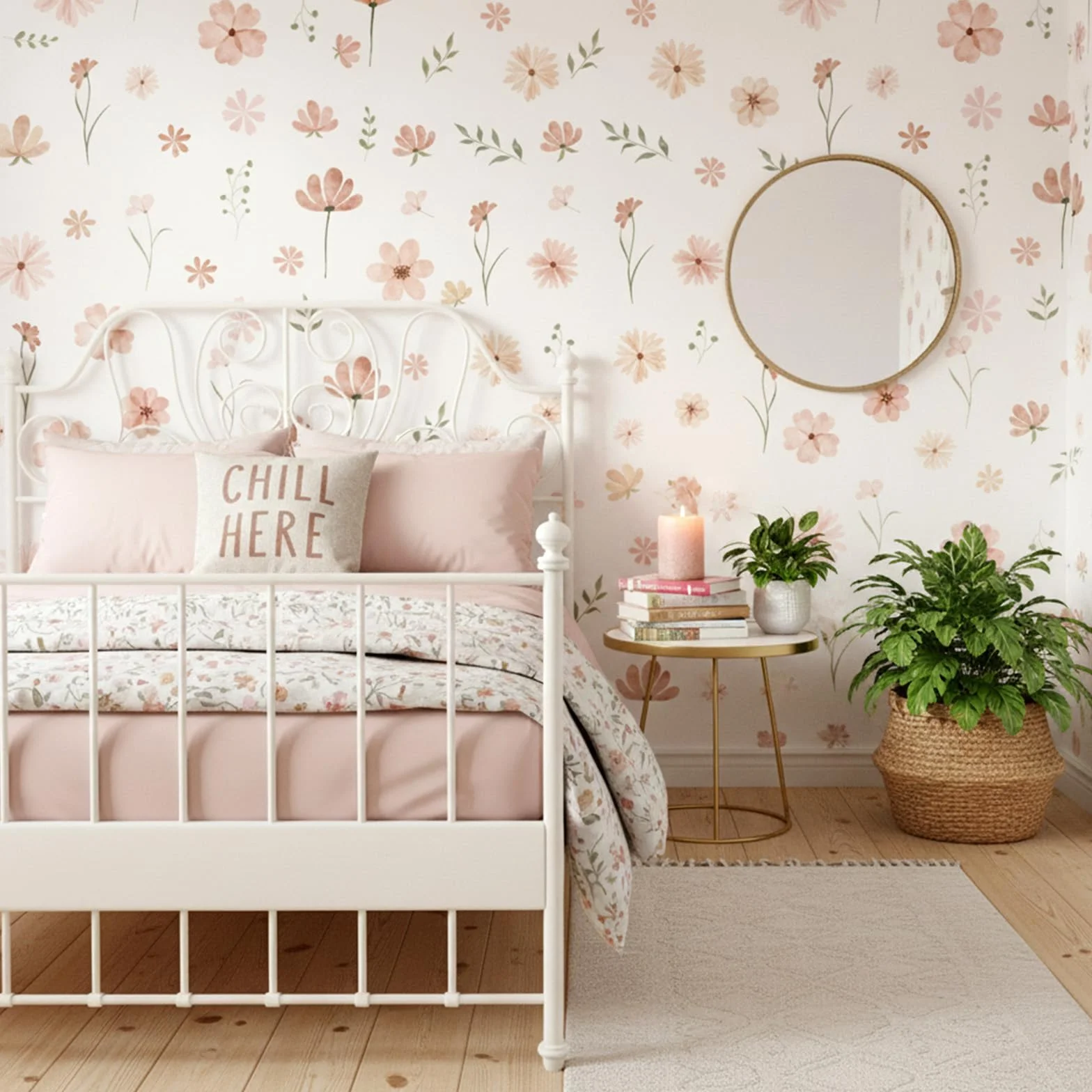 Boho tatuaż ścienny z kwiatami naklejki ścienne 9 arkuszy małe motywy
