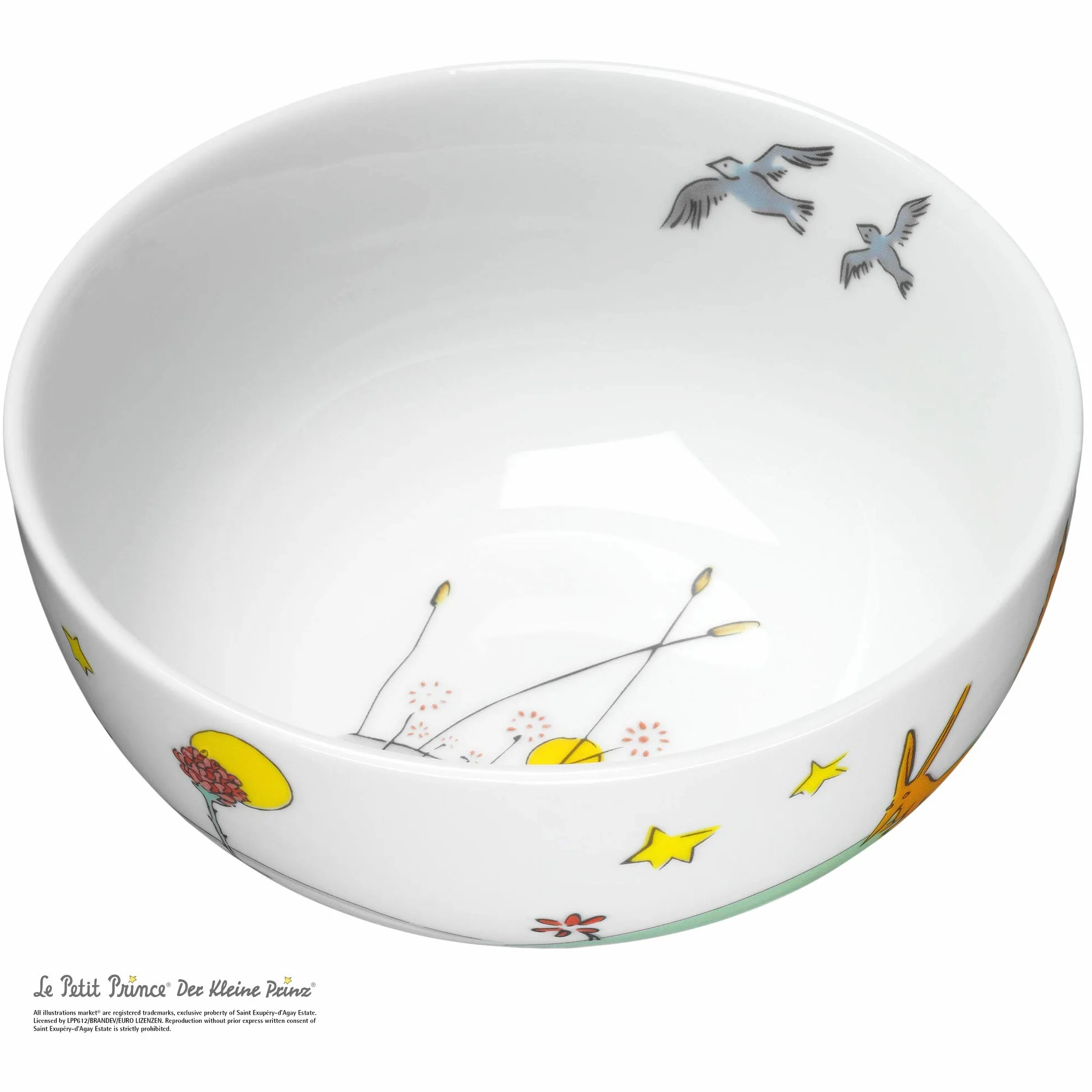 WMF Der kleine Prinz naczynia dziecięce miska na muesli 13,8 cm, porcelana, nadaje się do mycia w zmywarce, do farbowania i kontaktu z żywnością