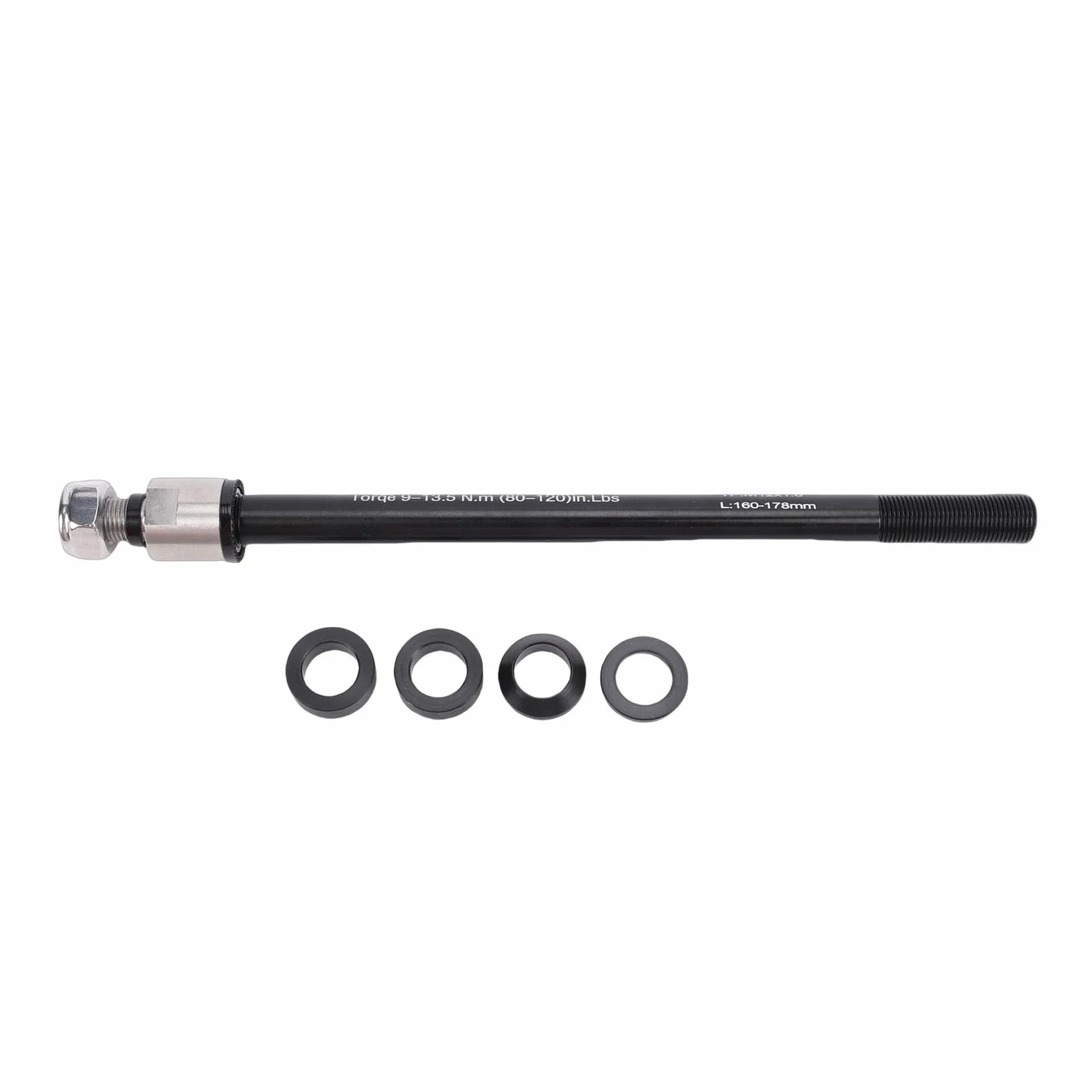 Jiawu Oś Przelotowa do Przyczepki Rowerowej, Regulowany wał ze Stopu Aluminium ze Stali Nierdzewnej, Adapter Osi Przelotowej, Adapter do Zaczepu Przyczepki Rowerowej Rowerów Szosowych i Górskich 135