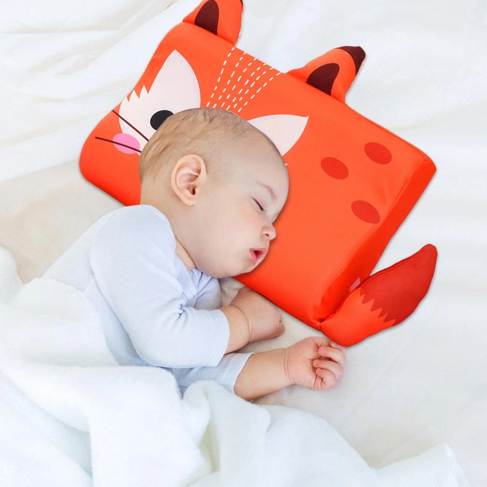 Animal Design Poduszka do spania dla dzieci, Wsparcie szyjne Ergonomiczna poduszka chłodząca, Oddychająca poduszka podróżna na łóżko dla chłopców i dziewcząt, Idealna do spania, Poduszki dla