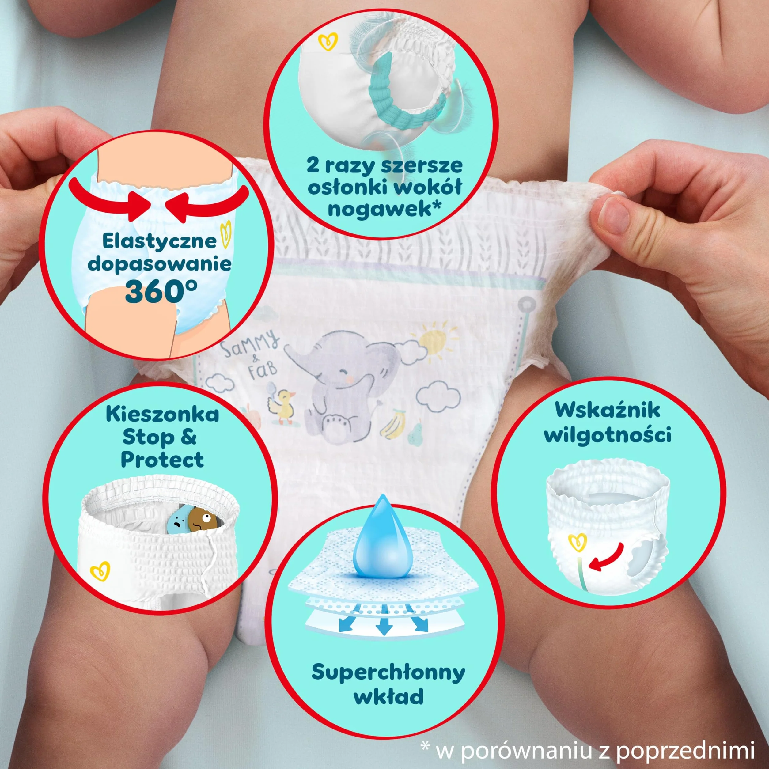 Pampers Premium Care Pieluchomajtki, rozmiar 7, 80 pieluszek, 15kg+