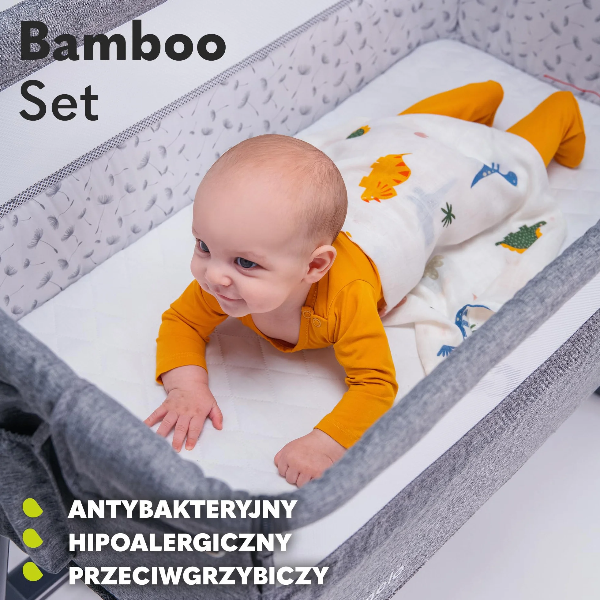 LIONELO Bamboo Set 3szt naturalne pieluszki bambusowe 70x70 od 1 dnia życia, antybakteryjne, przeciwgrzybiczne, hipoalergiczne, delikatny, miękki, kocyk, podkład do przewijania