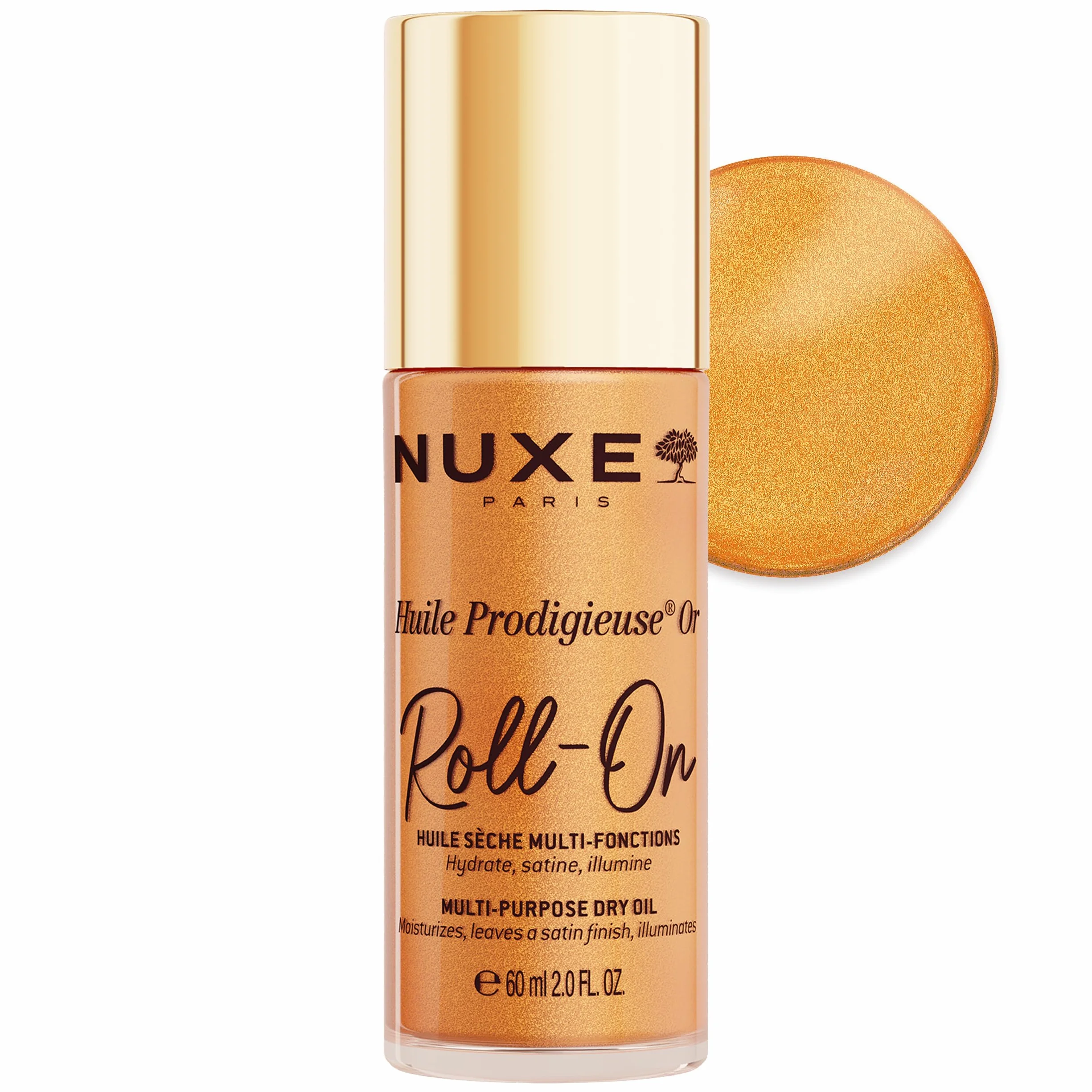 Nuxe Huile Prodigieuse OR Altın Glitter Cocok Amaçlı Kuru Yağ Roll-On 60 ml