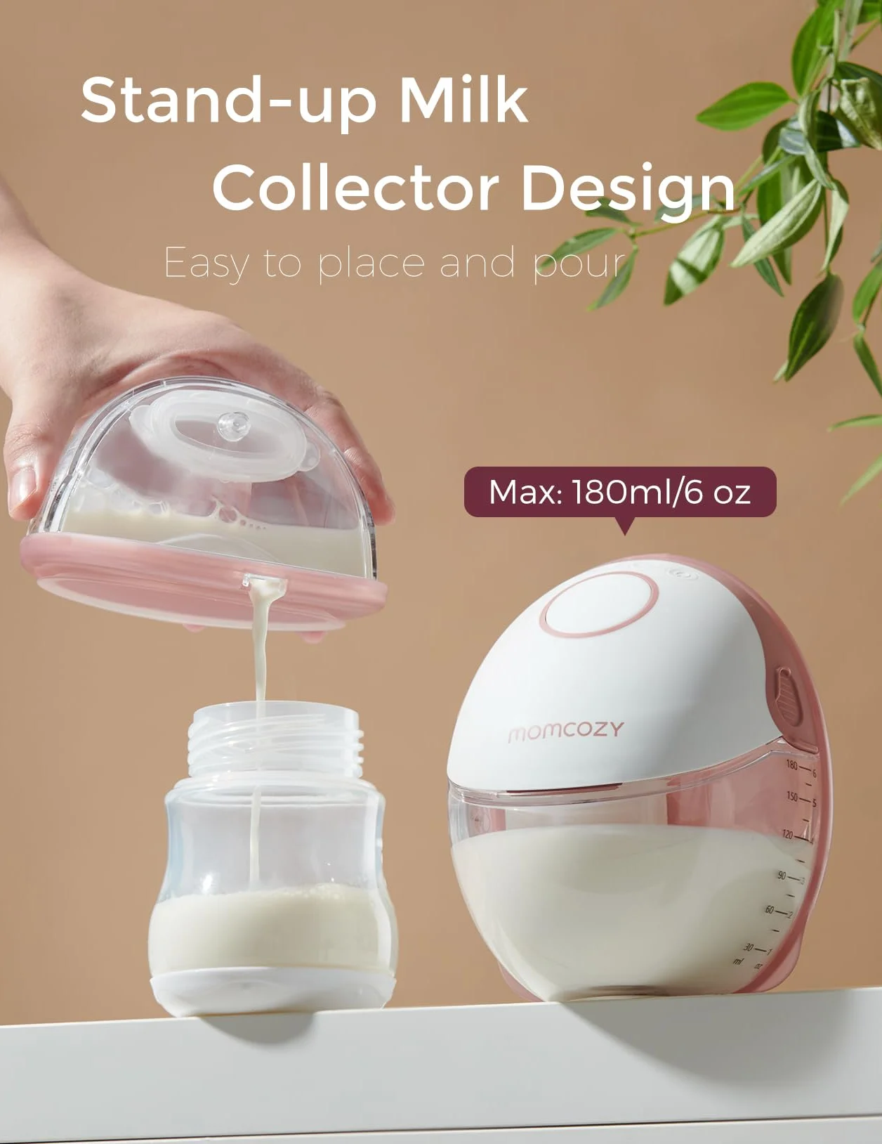 Momcozy laktator mobilny Style | M6, przenośna pompka do karmienia piersią, idealny rytm dla większej ilości mleka, podwójny kołnierz DoubleFit, większa elastyczność i dyskrecja z 3 trybami i 9