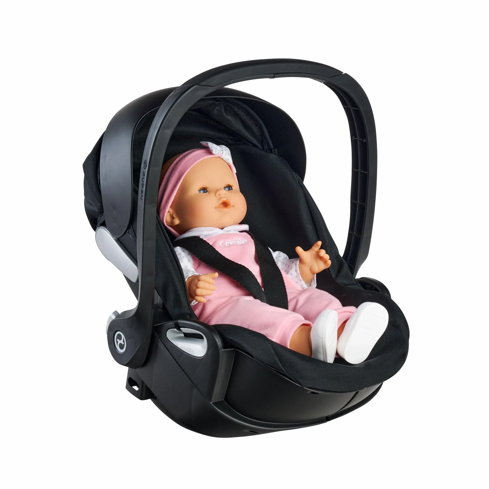 Corolle - 9000141880 - Cybex 2 w 1 Poupon Holder, czarny, akcesoria, dla ośmiornic 36 i 42 cm, od 3 lat