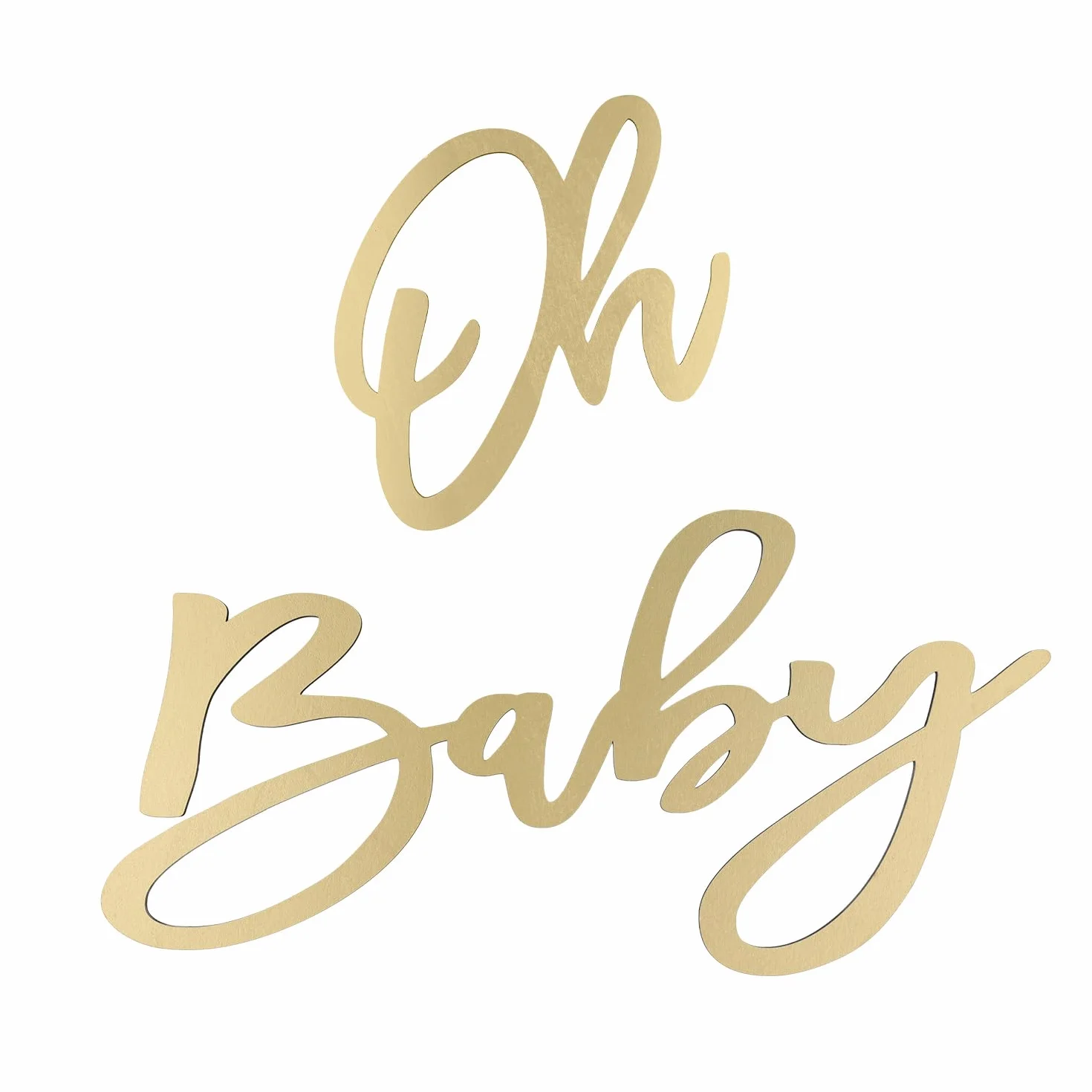 Znak Oh Baby, Drewniany Baner Zlote Litery na Tle Dekoracje baba dla Dzieci