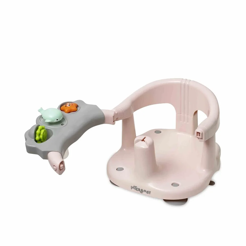 Fotelik do kąpieli dla niemowląt Interbaby | Mocowanie Przyssawki antypoślizgowe | Krzesło do kąpieli dla niemowląt Wygodne, bezpieczne, ergonomiczne | Fotel do kąpieli i prysznica dla niemowląt > 5