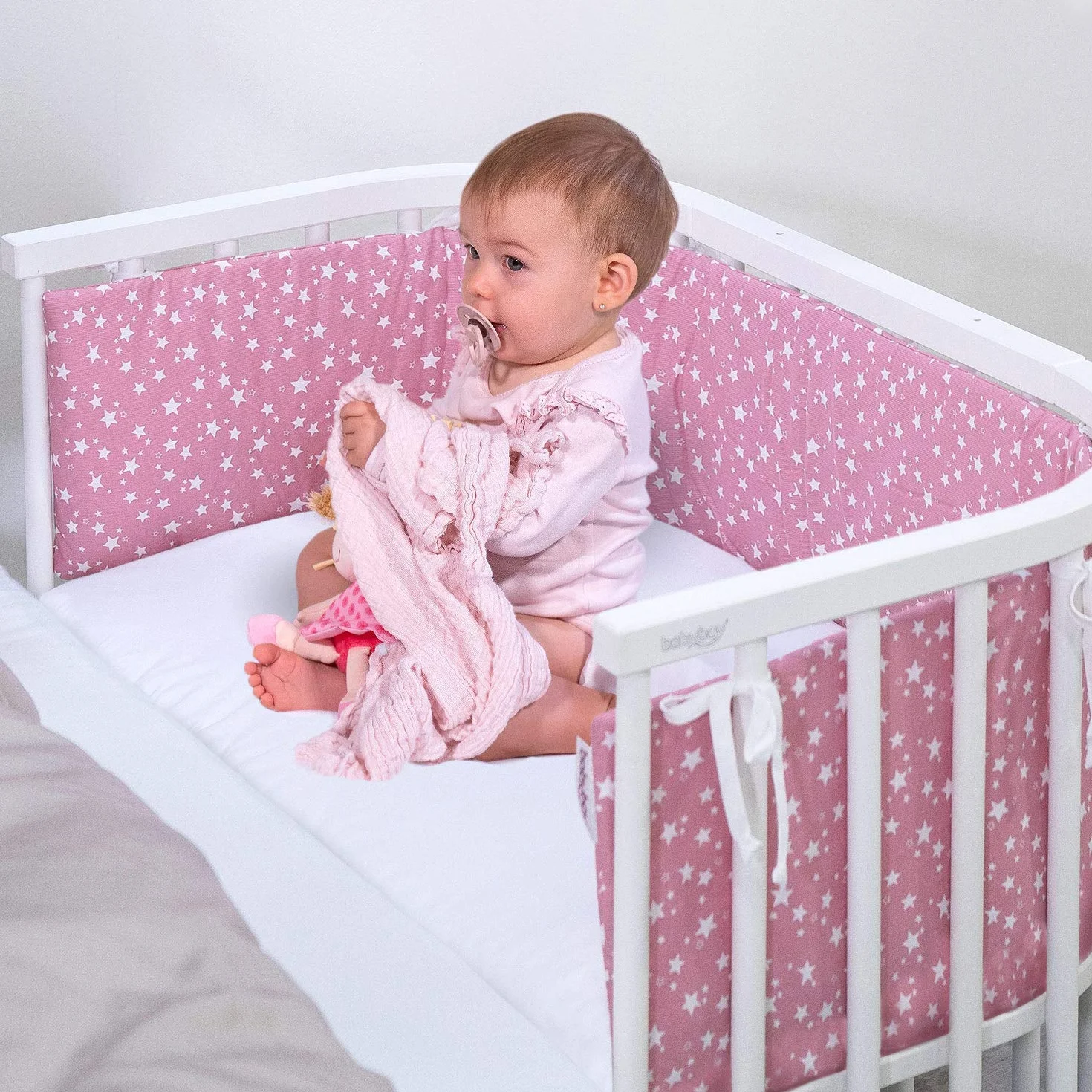 babybay Jersey prześcieradło z gumką Deluxe z membraną pasuje do modelu oryginalnego, białe, 81 x 42 cm (pojedyncze opakowanie)