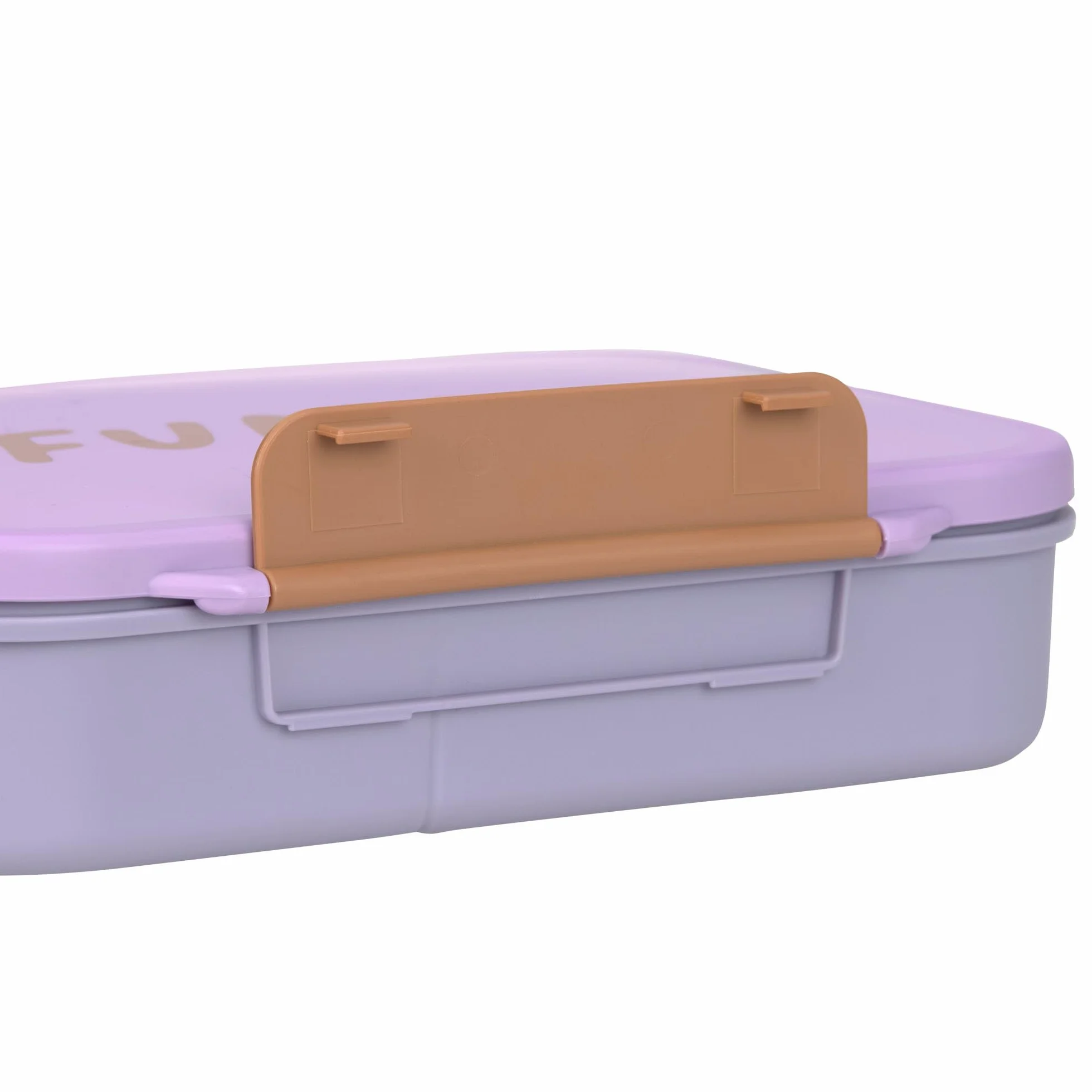 LÄSSIG Pudełko śniadaniowe dla dzieci, nie zawiera BPA, z wyjmowaną przegródką/pudełko na lunch Bento, Little Gang Heart fioletowe