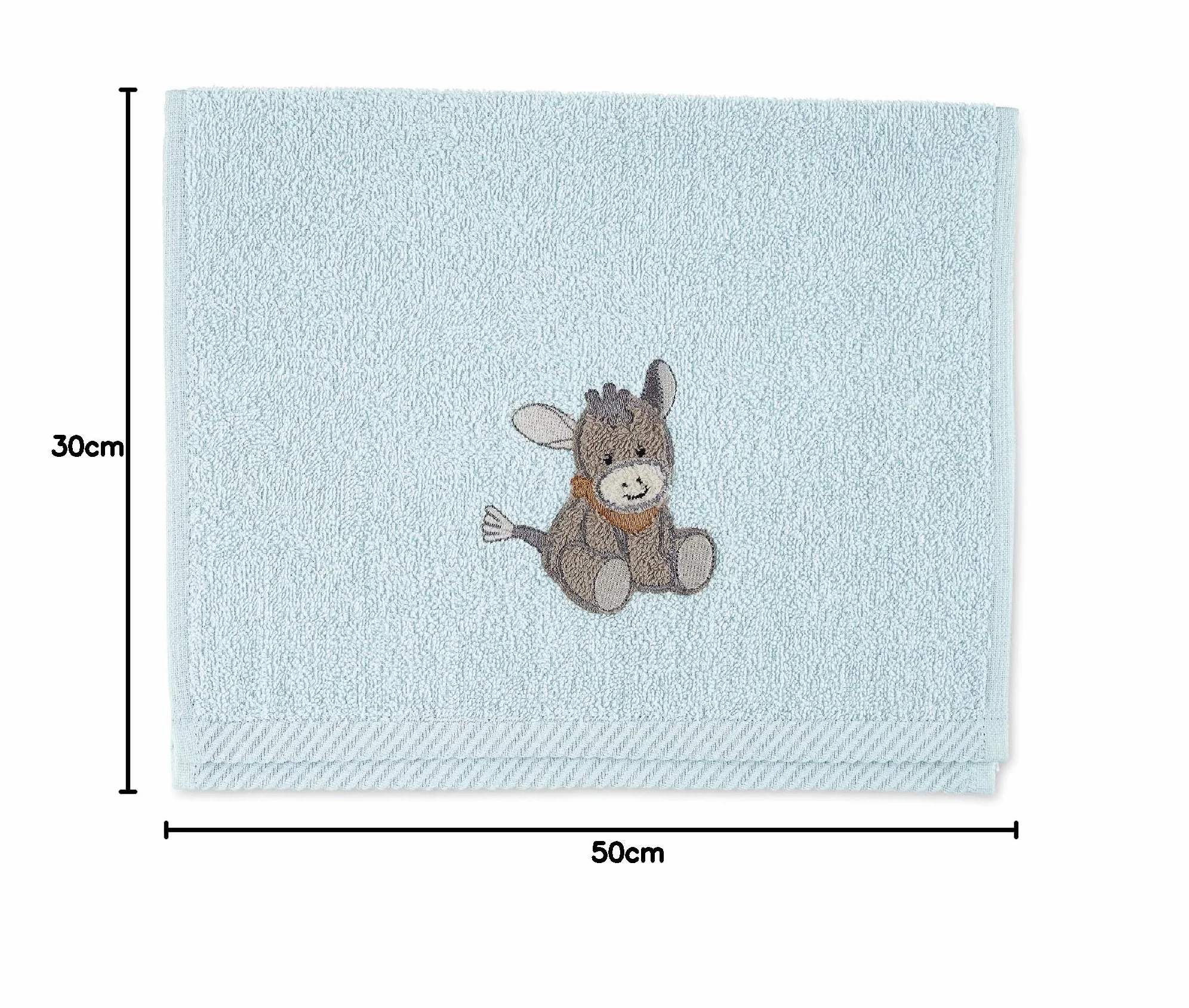 Sterntaler Ręcznik dziecięcy osioł Emmi 50 x 30 cm jasnoniebieski