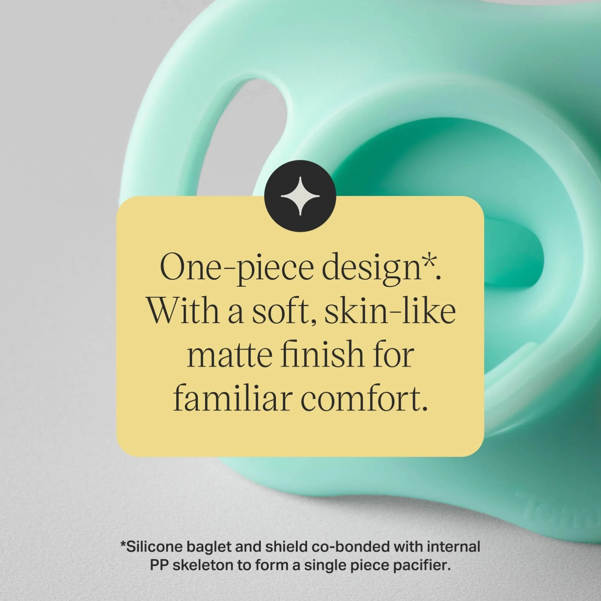 Tommee Tippee Ultralekki smoczek StayPut, jednoczęściowy silikonowy design, 18-36 m, 4 sztuki w opakowaniu