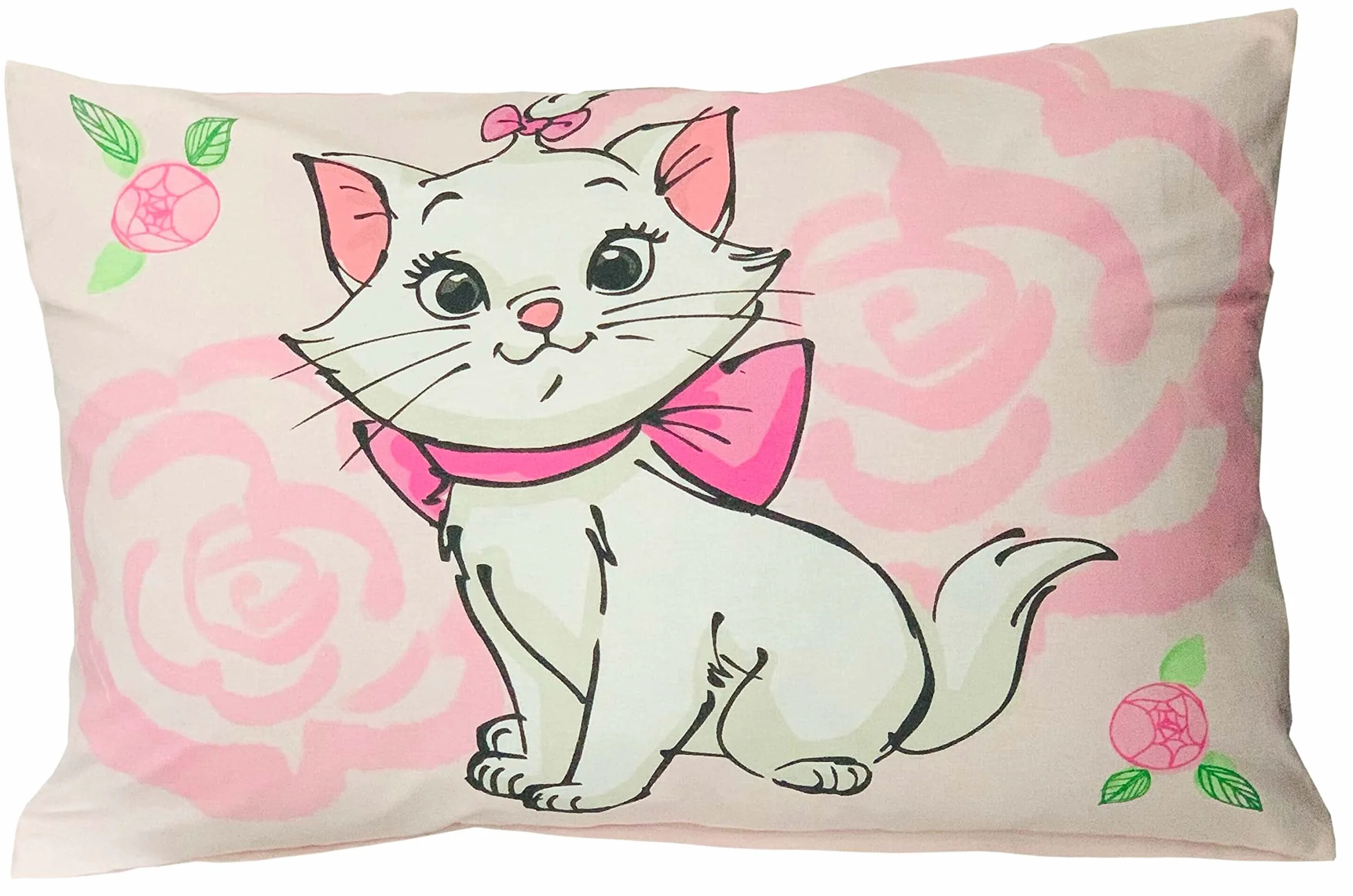 Disney Marie Aristocats Poszewka na kołdrę dla niemowląt 100x135 cm i poszewka na poduszkę 40x60 cm, zestaw pościeli dla niemowląt, 60 x 120 lub 70 x 140 cm, pościel dla małych dzieci.