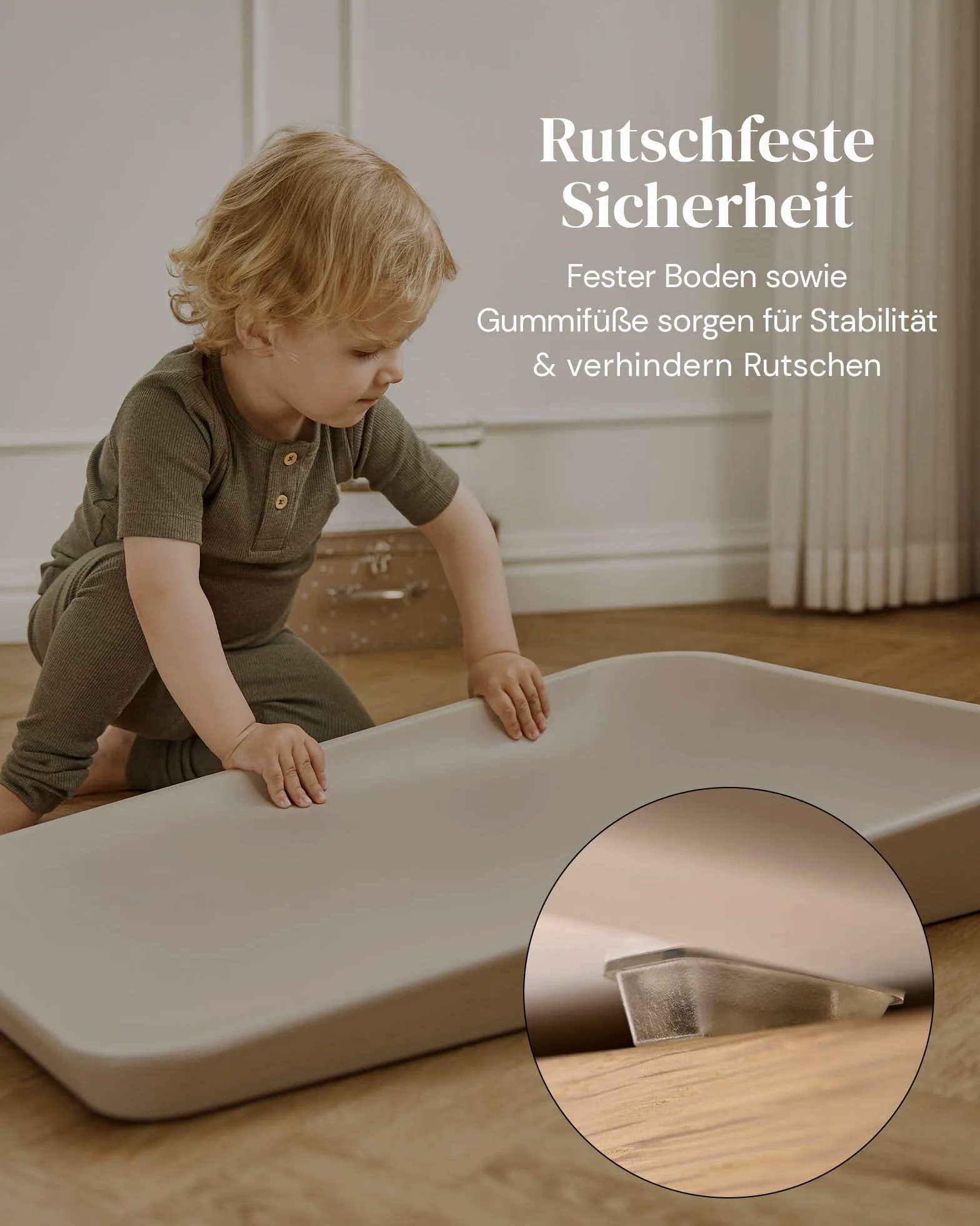 Leander Matty™ Mata do przewijania 50 x 70 cm, Mocca – aksamitnie miękka podkładka do przewijania, odporna na działanie wody i zmywalna, antypoślizgowa, wyprodukowana w Danii