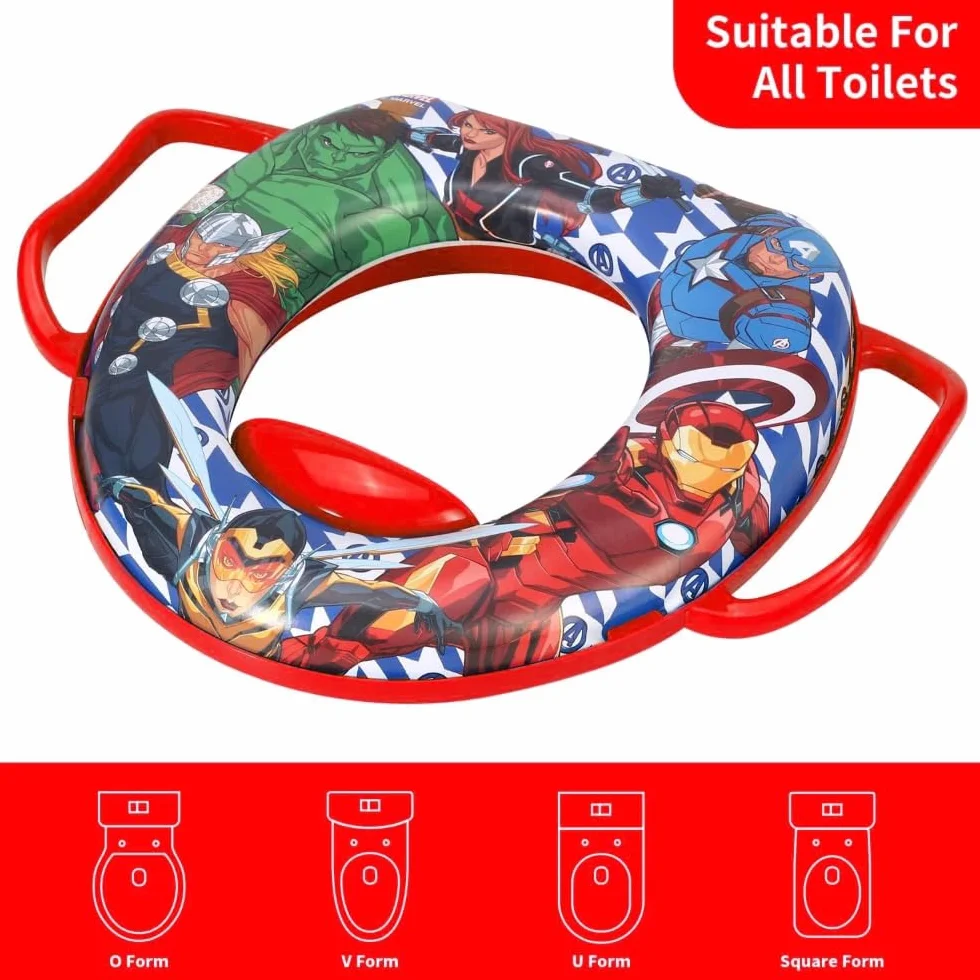 Avengers Marvel deska sedesowa dla dzieci, uniwersalny adapter WC z uchwytami