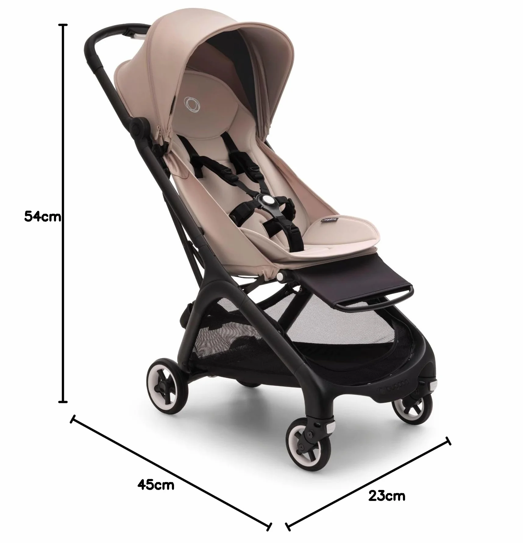 Bugaboo Butterfly ultra kompaktowy wózek podróżny, mały i lekki, składany jedną ręką i łatwy do kierowania, ergonomiczny wózek miejski dla dzieci od 6 miesięcy, z dużą ilością miejsca do